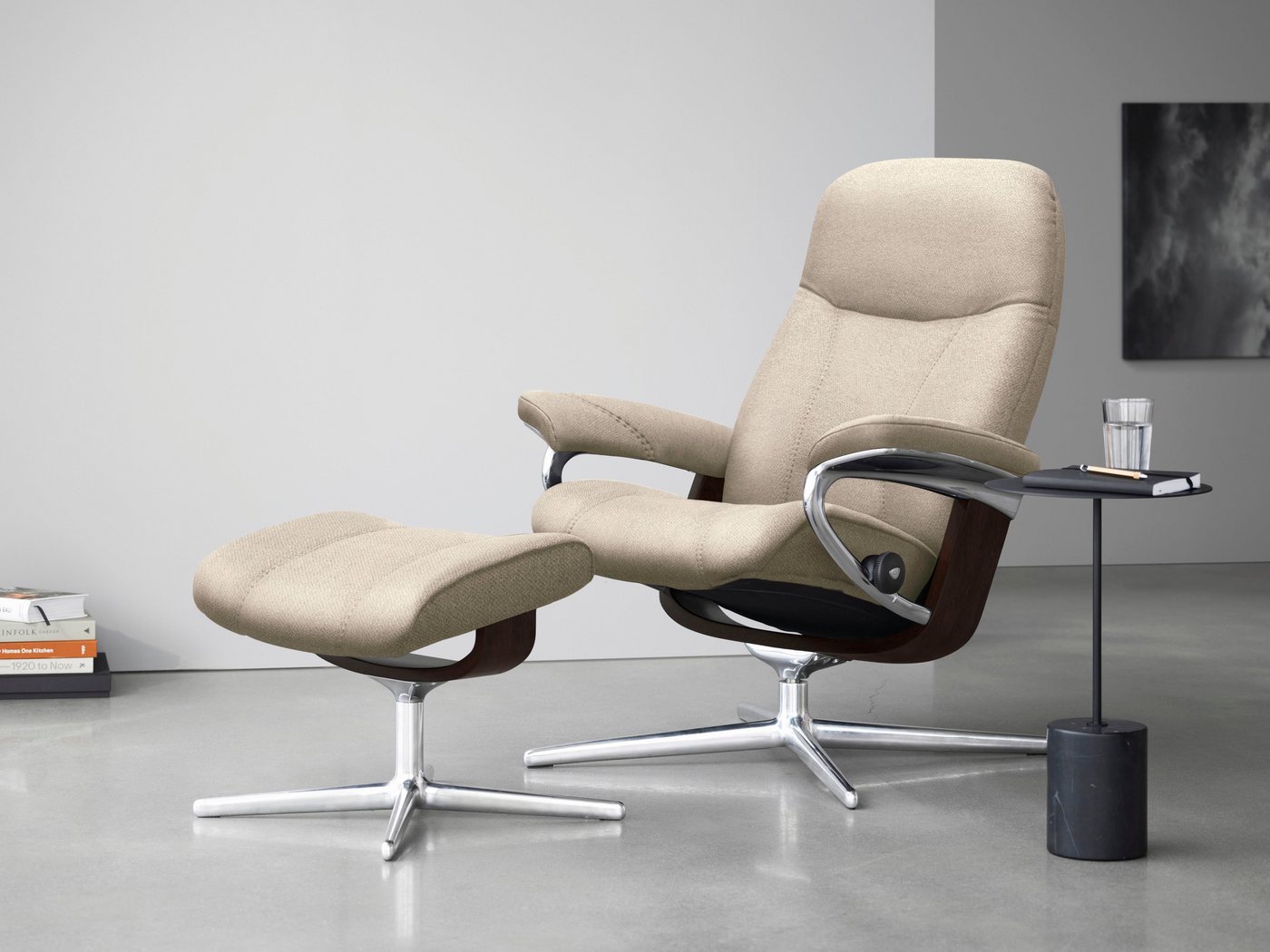 Stressless® Relaxsessel Consul, mit Cross Base, Größe S, M & L, Holzakzent Braun von Stressless®