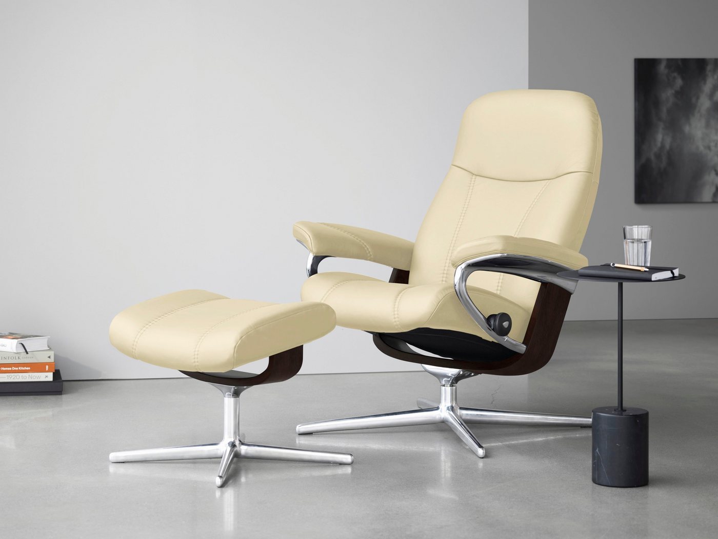 Stressless® Relaxsessel Consul, mit Cross Base, Größe S, M & L, Holzakzent Braun von Stressless®