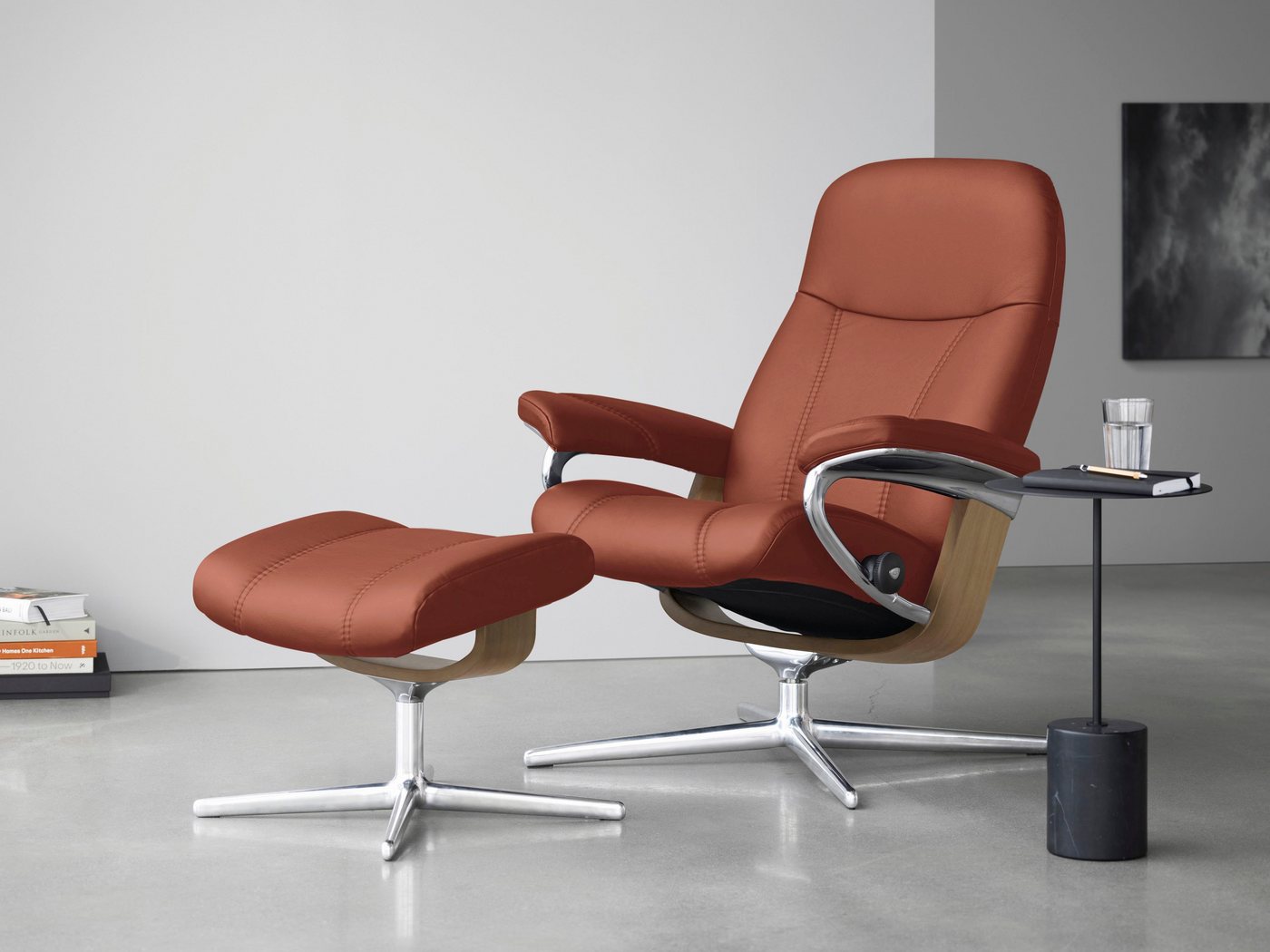 Stressless® Relaxsessel Consul, mit Cross Base, Größe S, M & L, Holzakzent Eiche von Stressless®