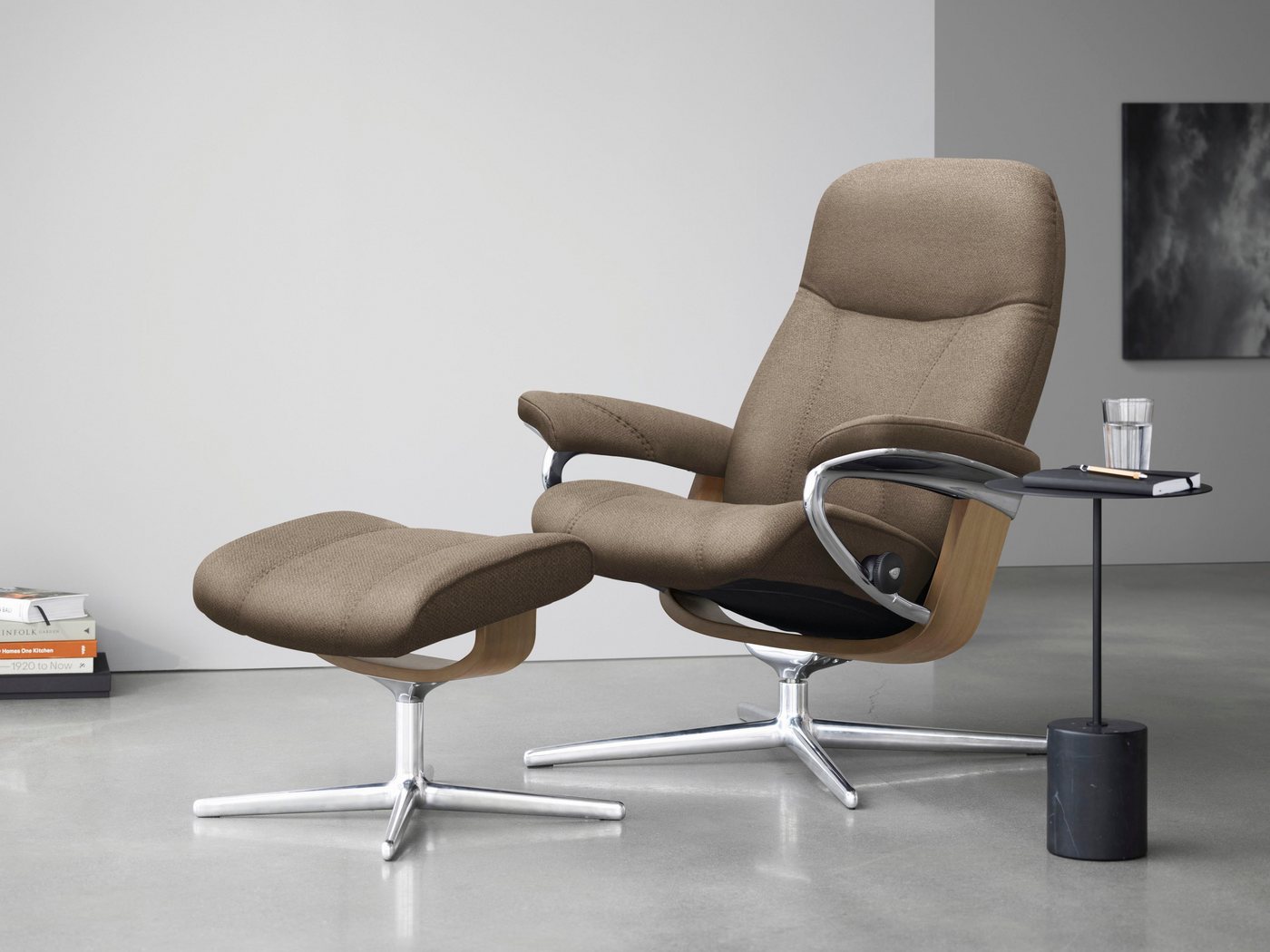 Stressless® Relaxsessel Consul, mit Cross Base, Größe S, M & L, Holzakzent Eiche von Stressless®