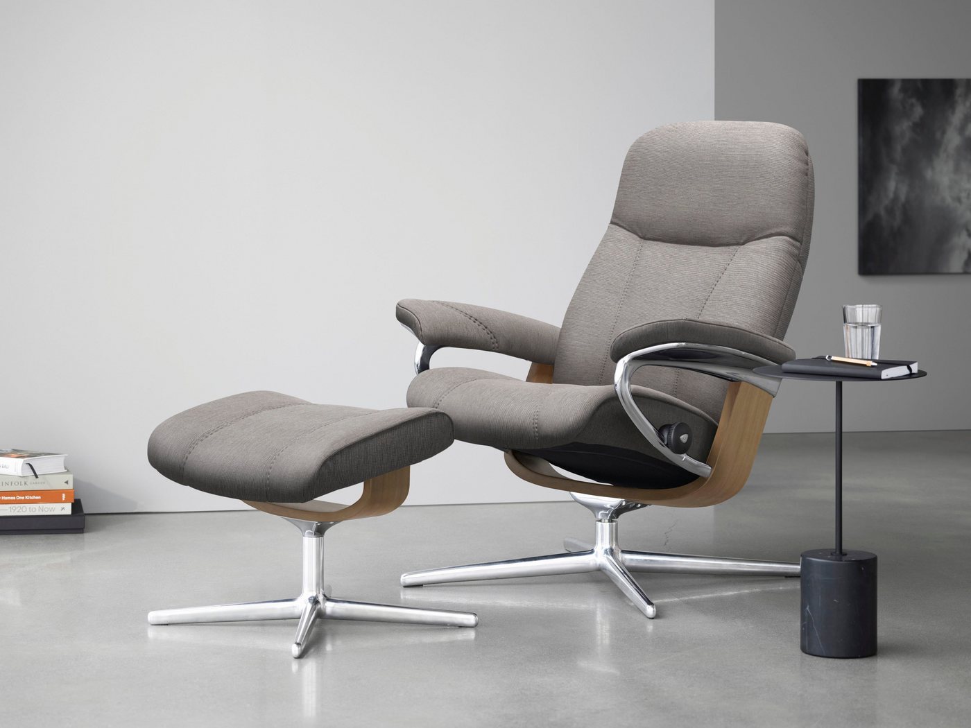 Stressless® Relaxsessel Consul, mit Cross Base, Größe S, M & L, Holzakzent Eiche von Stressless®