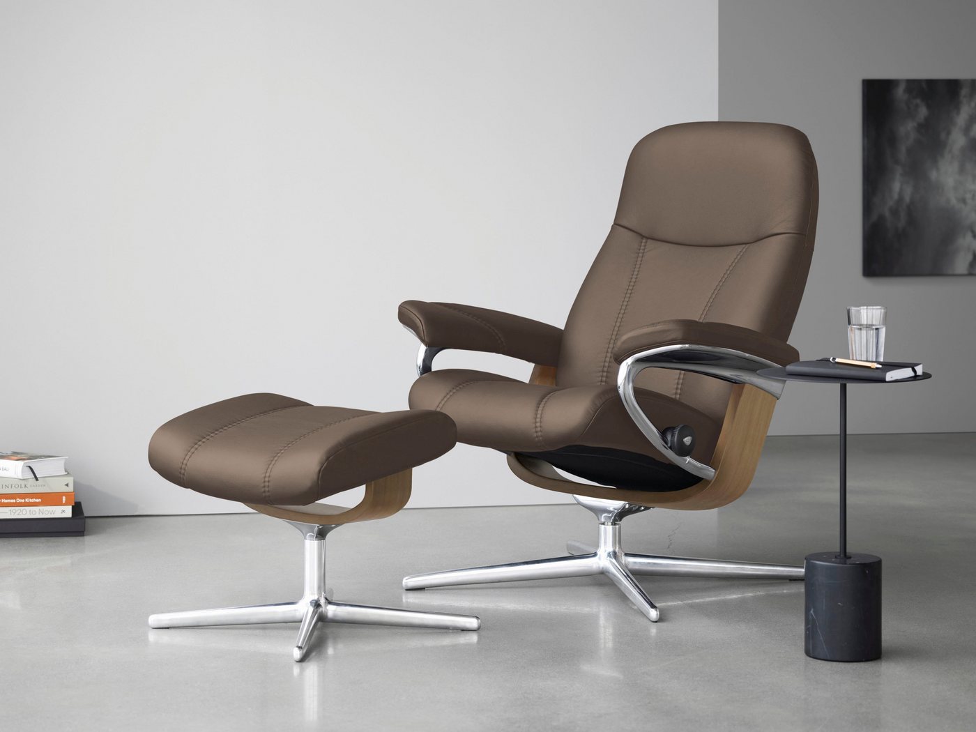 Stressless® Relaxsessel Consul, mit Cross Base, Größe S, M & L, Holzakzent Eiche von Stressless®