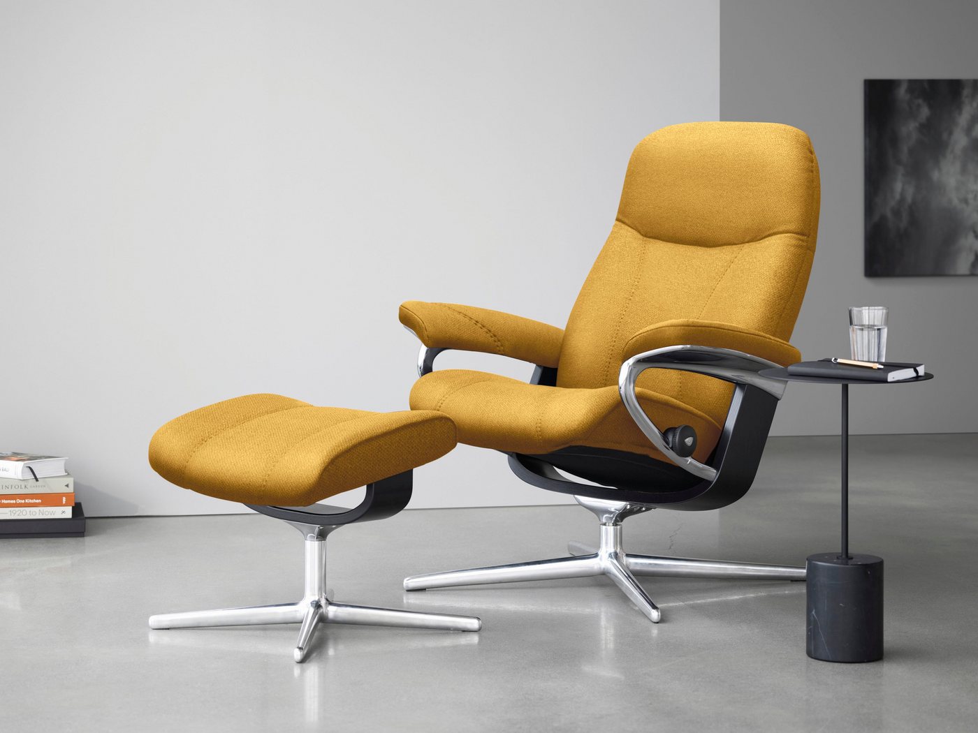 Stressless® Relaxsessel Consul, mit Cross Base, Größe S, M & L, Holzakzent Schwarz von Stressless®