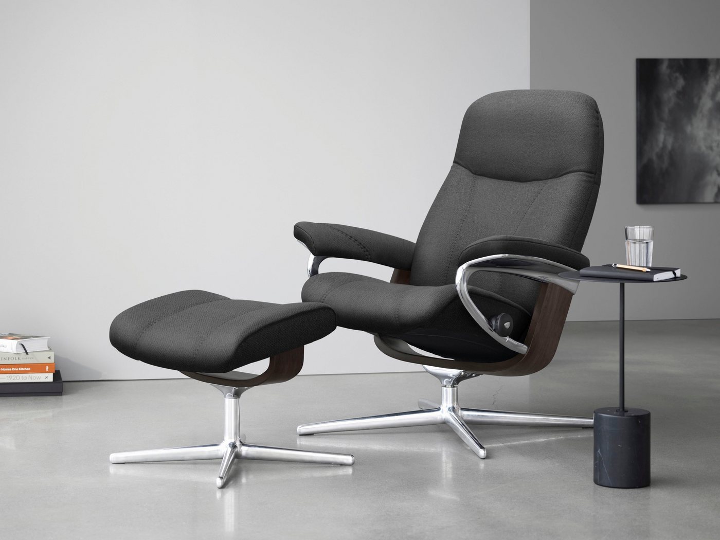 Stressless® Relaxsessel Consul, mit Cross Base, Größe S, M & L, Holzakzent Wenge von Stressless®