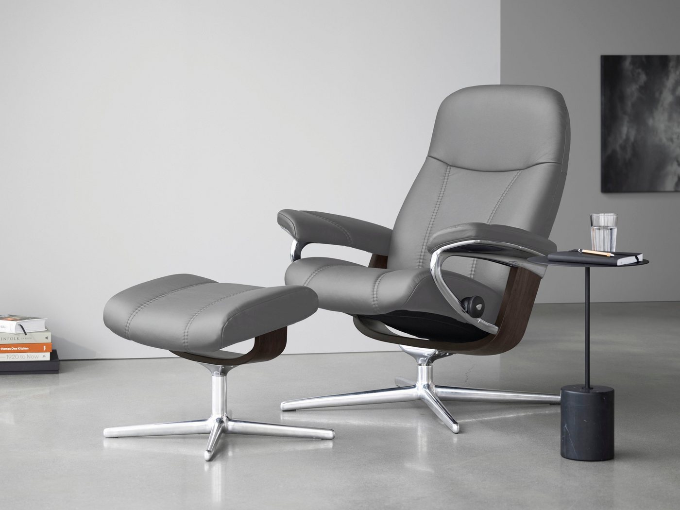 Stressless® Relaxsessel Consul, mit Cross Base, Größe S, M & L, Holzakzent Wenge von Stressless®