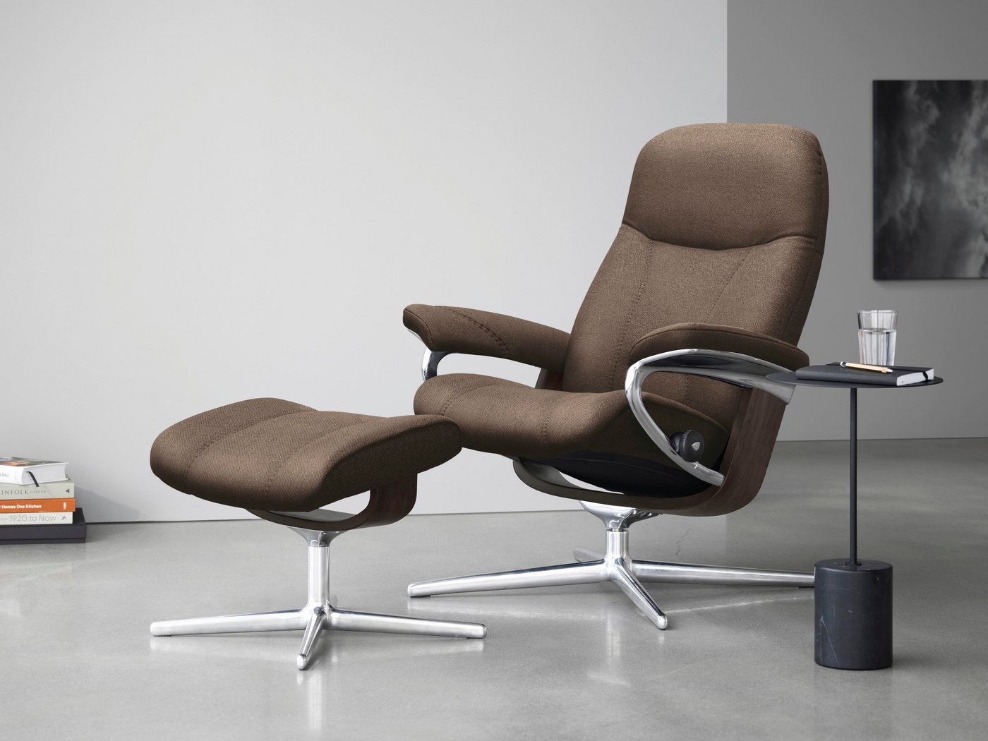 Stressless® Relaxsessel Consul, mit Cross Base, Größe S, M & L, Holzakzent Wenge von Stressless®