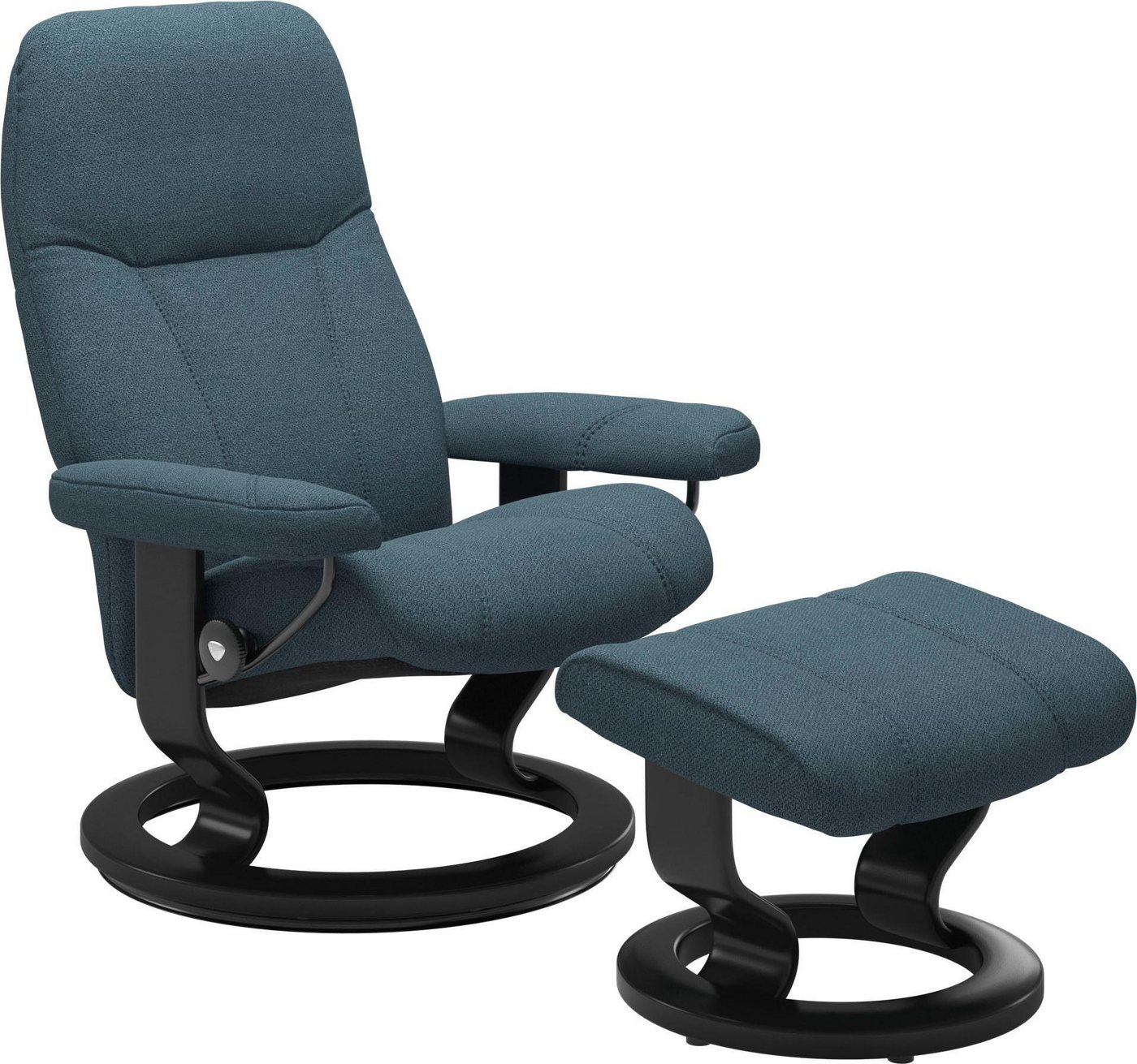 Stressless® Relaxsessel Consul (Set, Relaxsessel mit Hocker), mit Hocker, mit Classic Base, Größe L, Gestell Schwarz von Stressless®