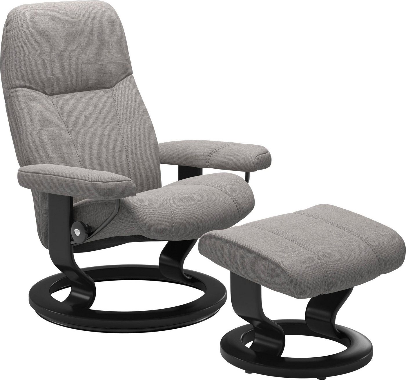 Stressless® Relaxsessel Consul (Set, Relaxsessel mit Hocker), mit Hocker, mit Classic Base, Größe M, Gestell Schwarz von Stressless®