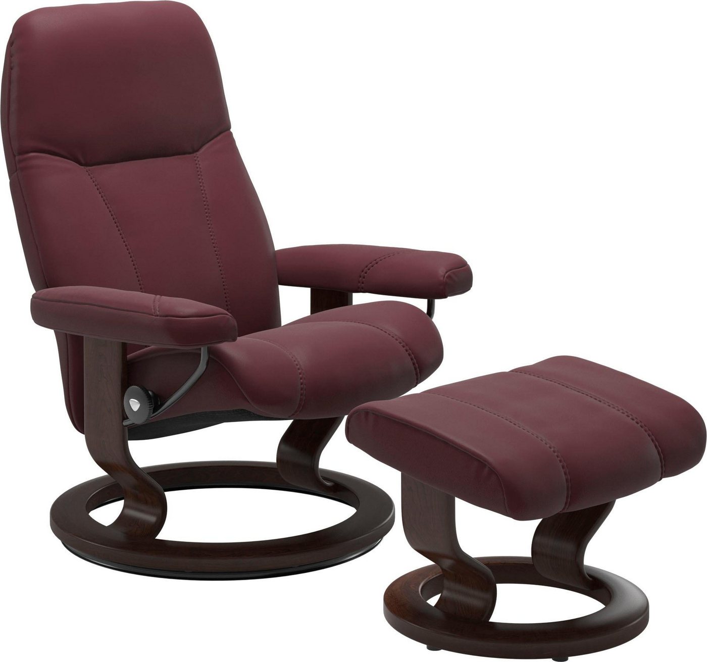 Stressless® Relaxsessel Consul (Set, Relaxsessel mit Hocker), mit Hocker, mit Classic Base, Größe S, Gestell Braun von Stressless®