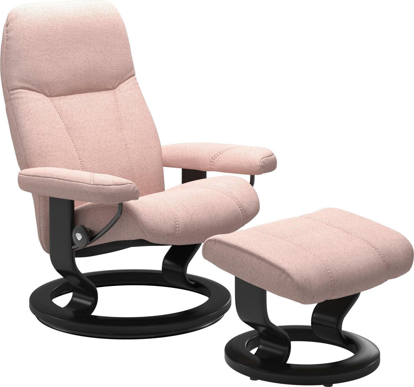 Stressless® Relaxsessel Consul (Set, Relaxsessel mit Hocker), mit Hocker, mit Classic Base, Größe S, Gestell Schwarz von Stressless®