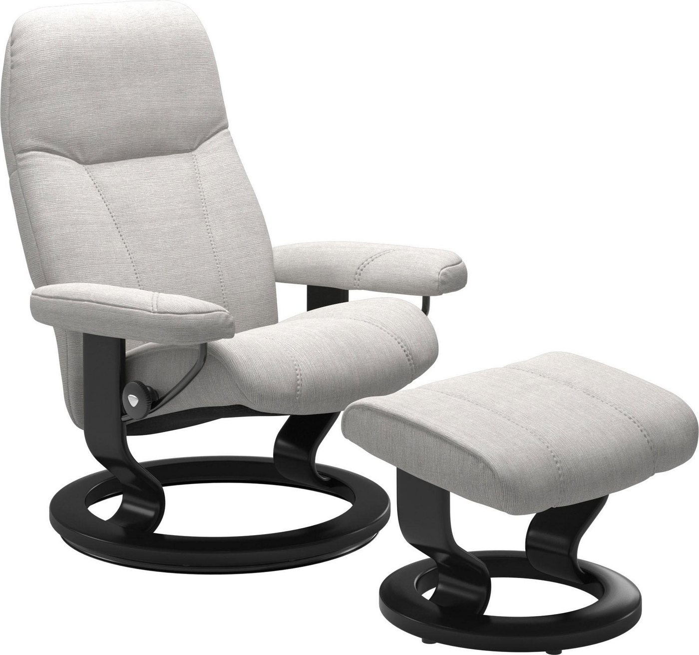 Stressless® Relaxsessel Consul (Set, Relaxsessel mit Hocker), mit Hocker, mit Classic Base, Größe S, Gestell Schwarz von Stressless®