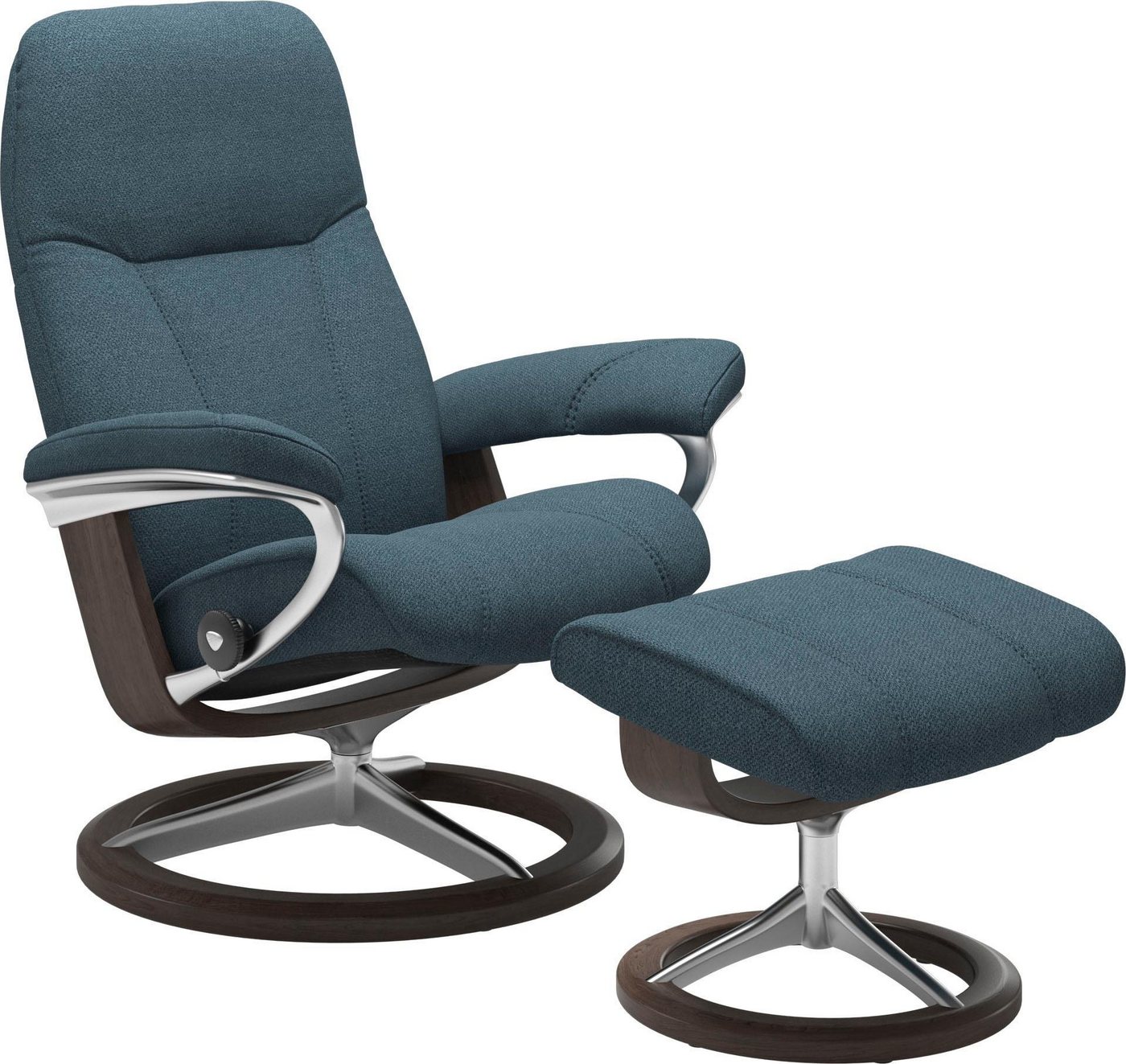 Stressless® Relaxsessel Consul (Set, Relaxsessel mit Hocker), mit Hocker, mit Signature Base, Größe L, Gestell Wenge von Stressless®