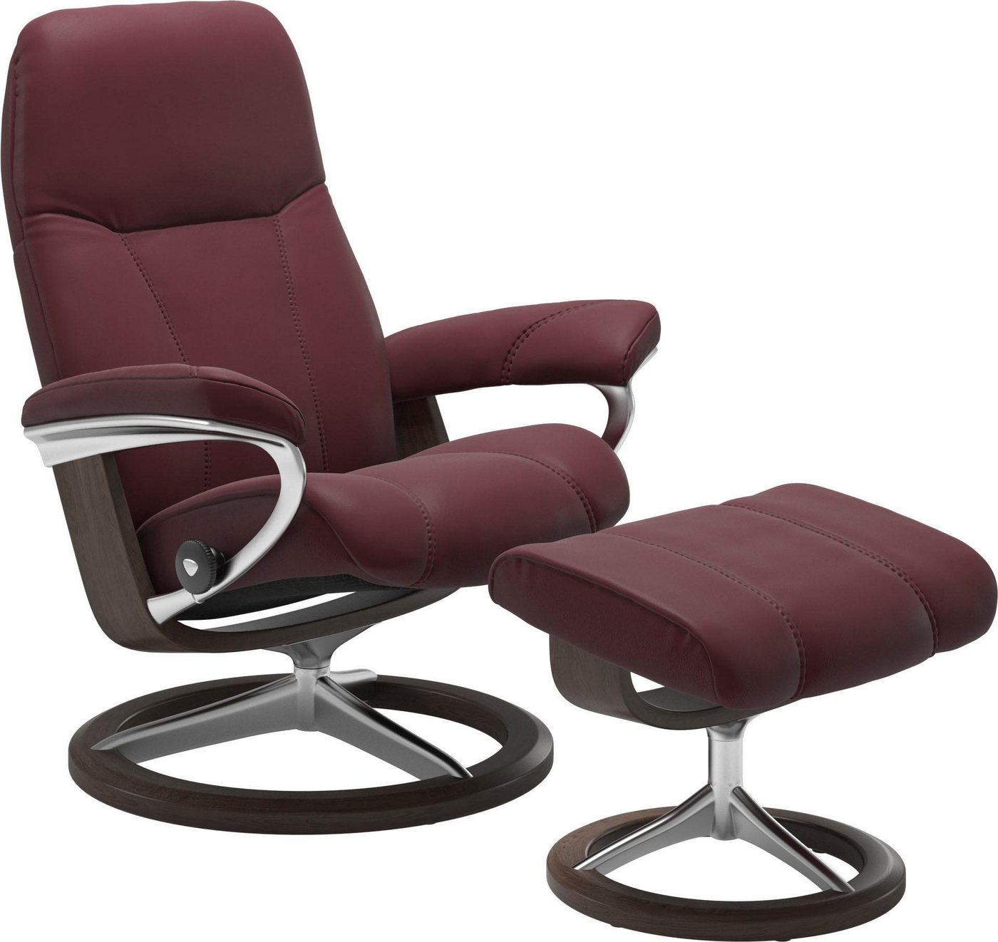 Stressless® Relaxsessel Consul (Set, Relaxsessel mit Hocker), mit Hocker, mit Signature Base, Größe L, Gestell Wenge von Stressless®