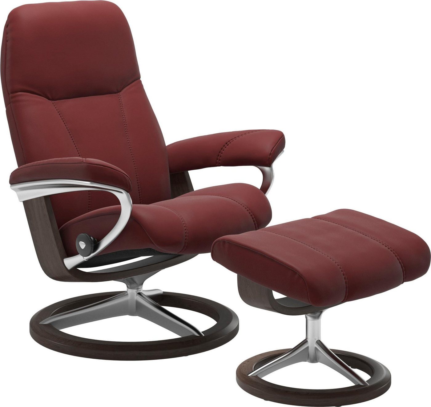 Stressless® Relaxsessel Consul (Set, Relaxsessel mit Hocker), mit Hocker, mit Signature Base, Größe M, Gestell Wenge von Stressless®