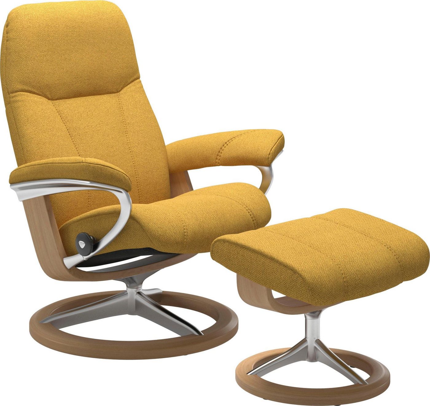 Stressless® Relaxsessel Consul (Set, Relaxsessel mit Hocker), mit Hocker, mit Signature Base, Größe S, Gestell Eiche von Stressless®