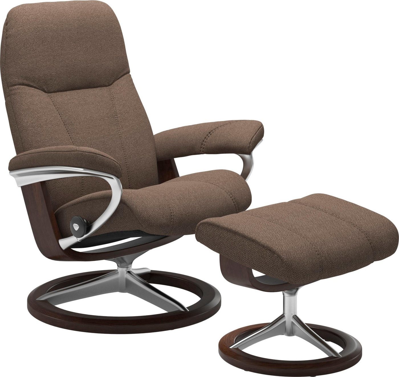 Stressless® Relaxsessel Consul (Set, Relaxsessel mit Hocker), mit Hocker, mit Signature Base, Größe S, Gestell Eiche von Stressless®