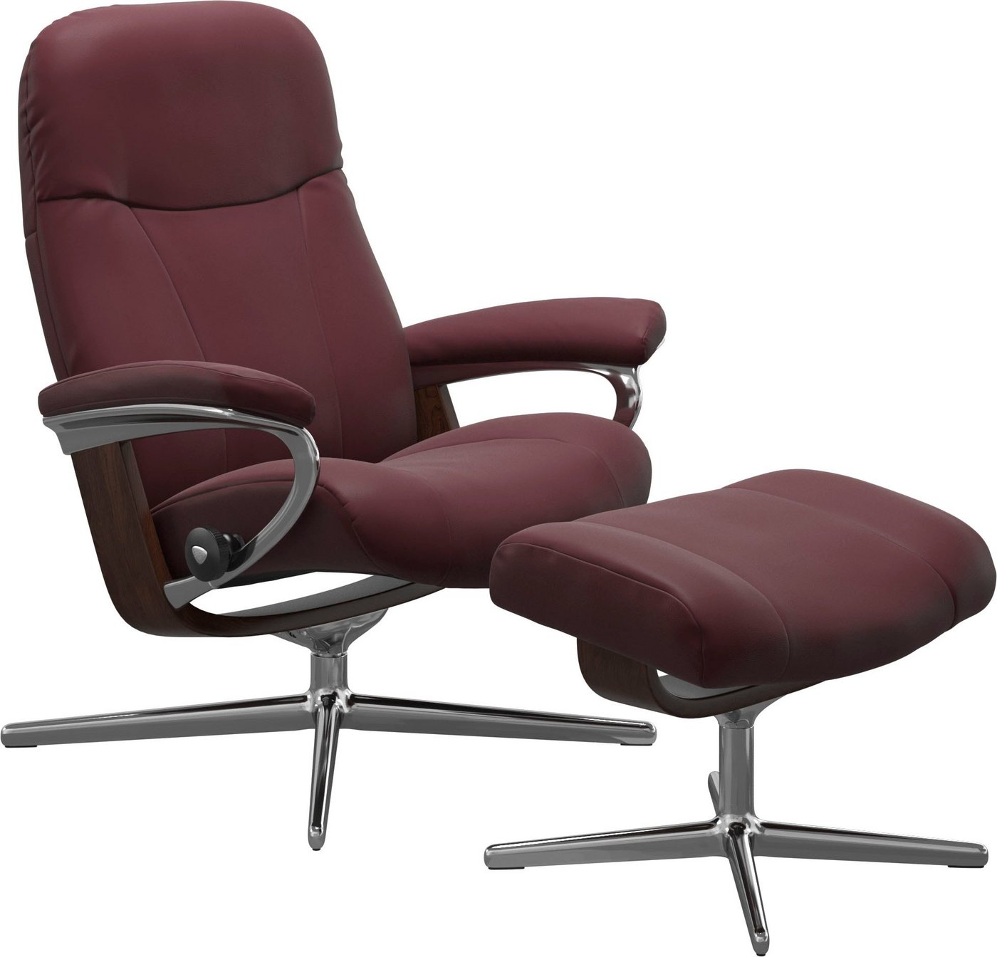 Stressless® Relaxsessel Garda, mit Cross Base, Größe M & L, Holzakzent Braun von Stressless®