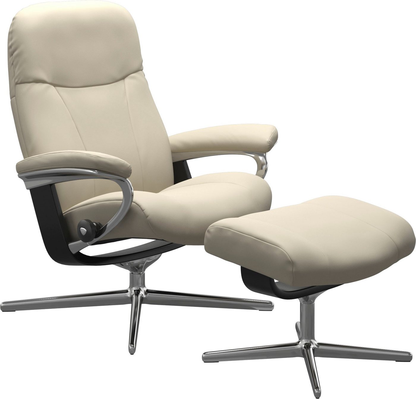 Stressless® Relaxsessel Garda, mit Cross Base, Größe M & L, Holzakzent Schwarz von Stressless®