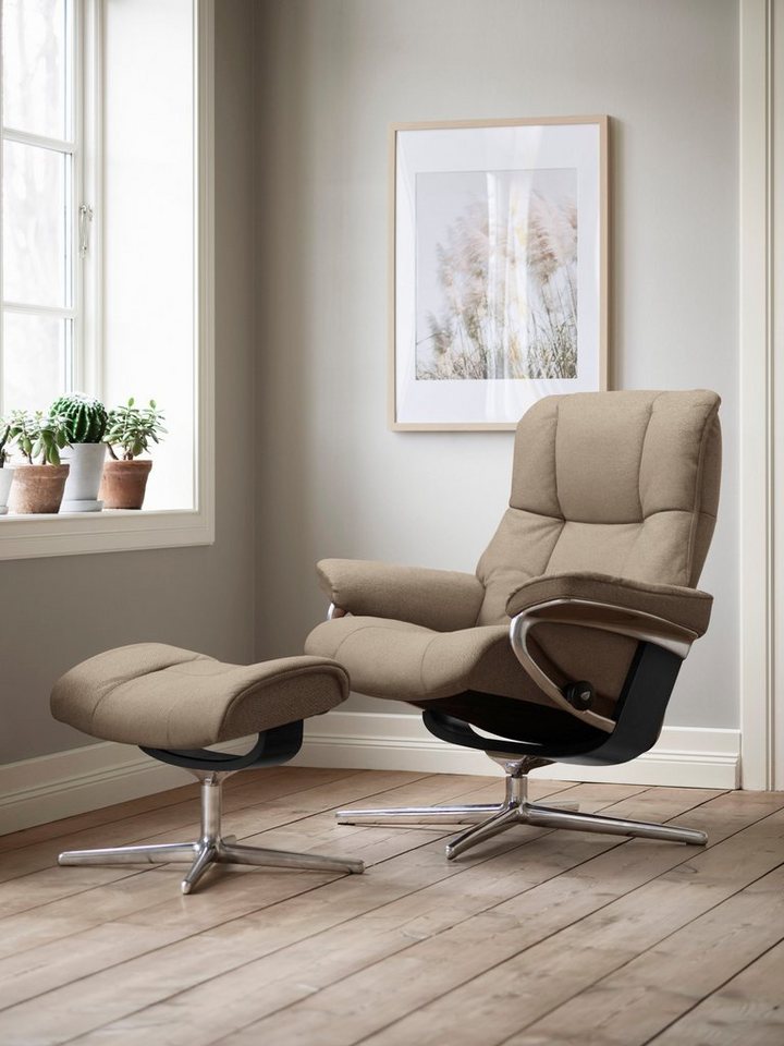 Stressless® Relaxsessel Mayfair, mit Cross Base, Größe S, M & L, Holzakzent Schwarz von Stressless®