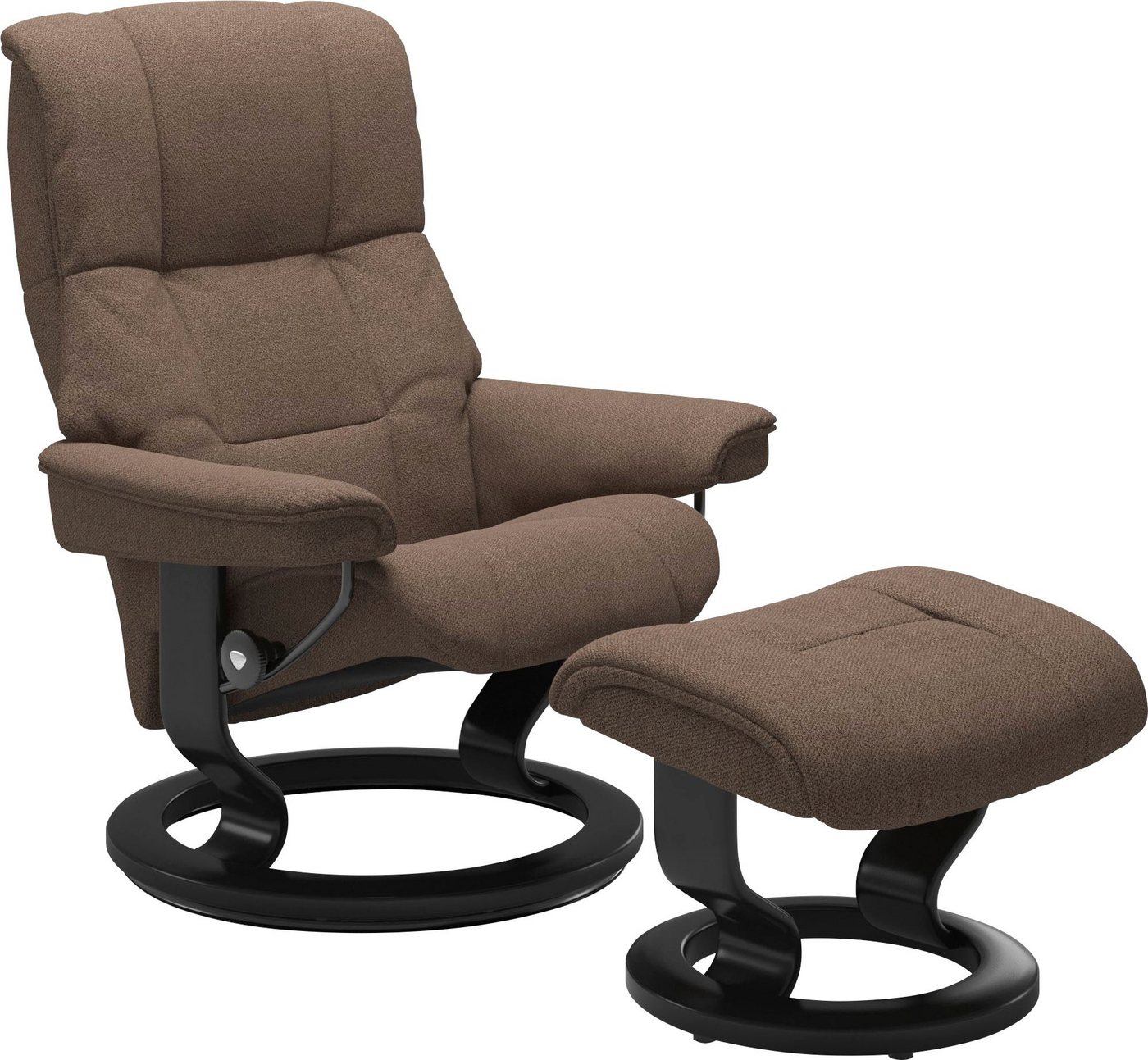 Stressless® Relaxsessel Mayfair (Set, Relaxsessel mit Hocker), mit Hocker, mit Classic Base, Größe S, M & L, Gestell Schwarz von Stressless®