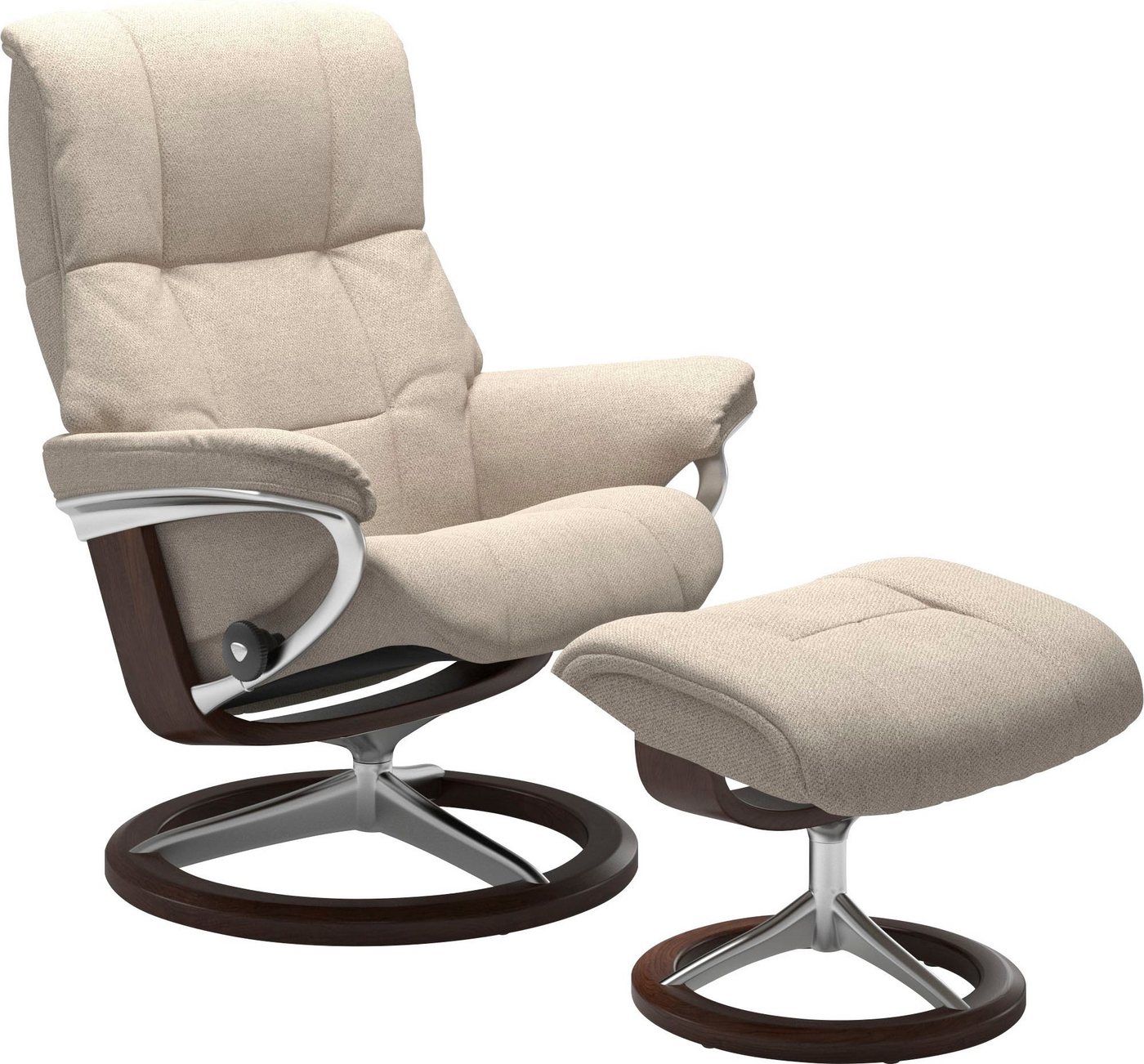 Stressless® Relaxsessel Mayfair (Set, Relaxsessel mit Hocker), mit Hocker, mit Signature Base, Größe S, M & L, Gestell Braun von Stressless®