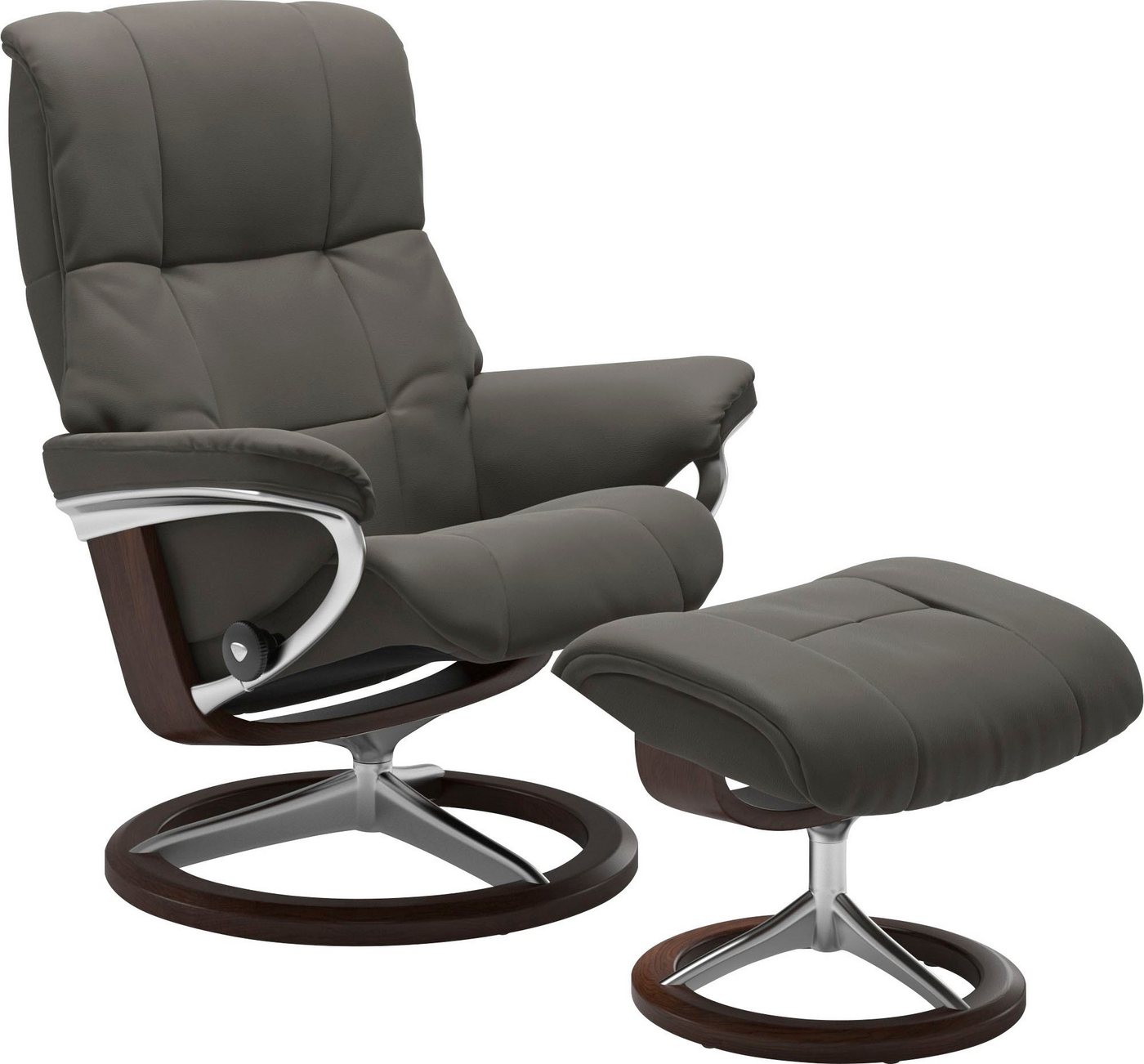 Stressless® Relaxsessel Mayfair (Set, Relaxsessel mit Hocker), mit Hocker, mit Signature Base, Größe S, M & L, Gestell Braun von Stressless®