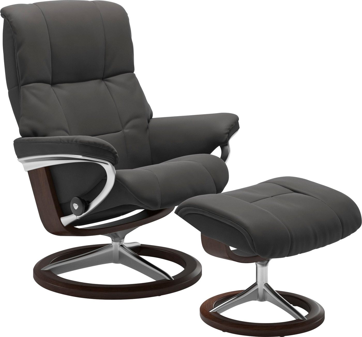 Stressless® Relaxsessel Mayfair (Set, Relaxsessel mit Hocker), mit Hocker, mit Signature Base, Größe S, M & L, Gestell Braun von Stressless®