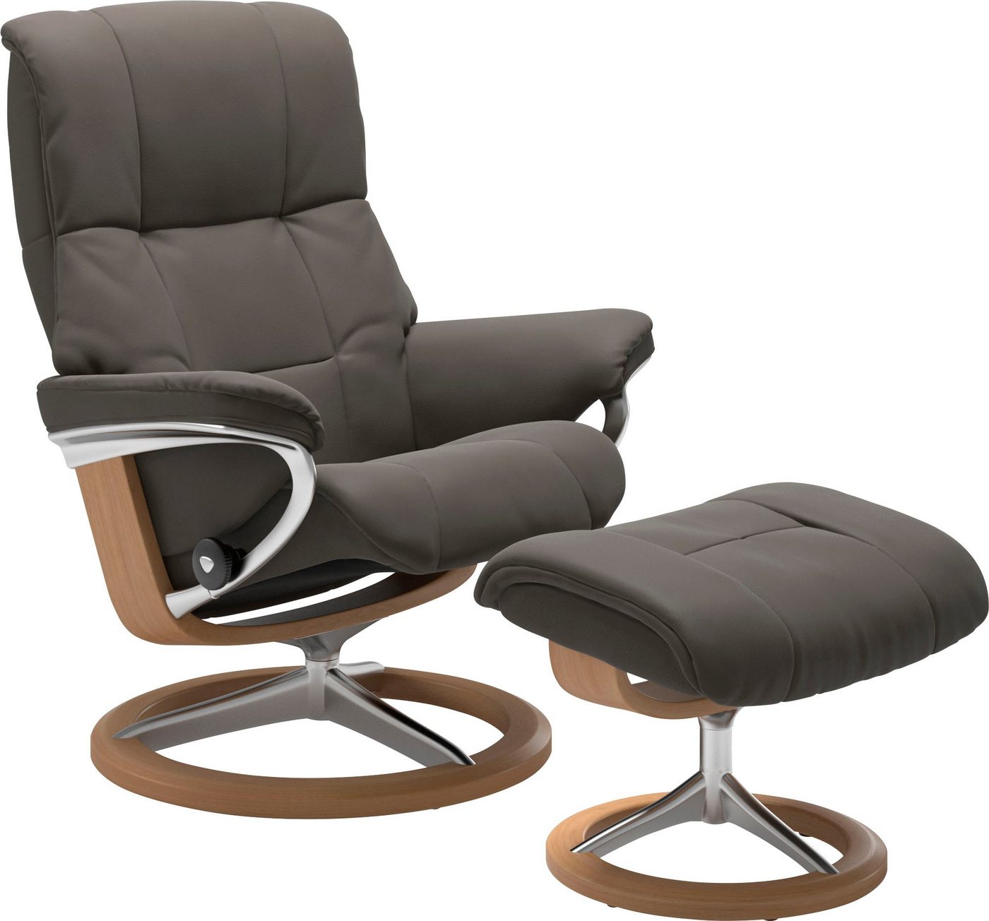 Stressless® Relaxsessel Mayfair (Set, Relaxsessel mit Hocker), mit Hocker, mit Signature Base, Größe S, M & L, Gestell Eiche von Stressless®