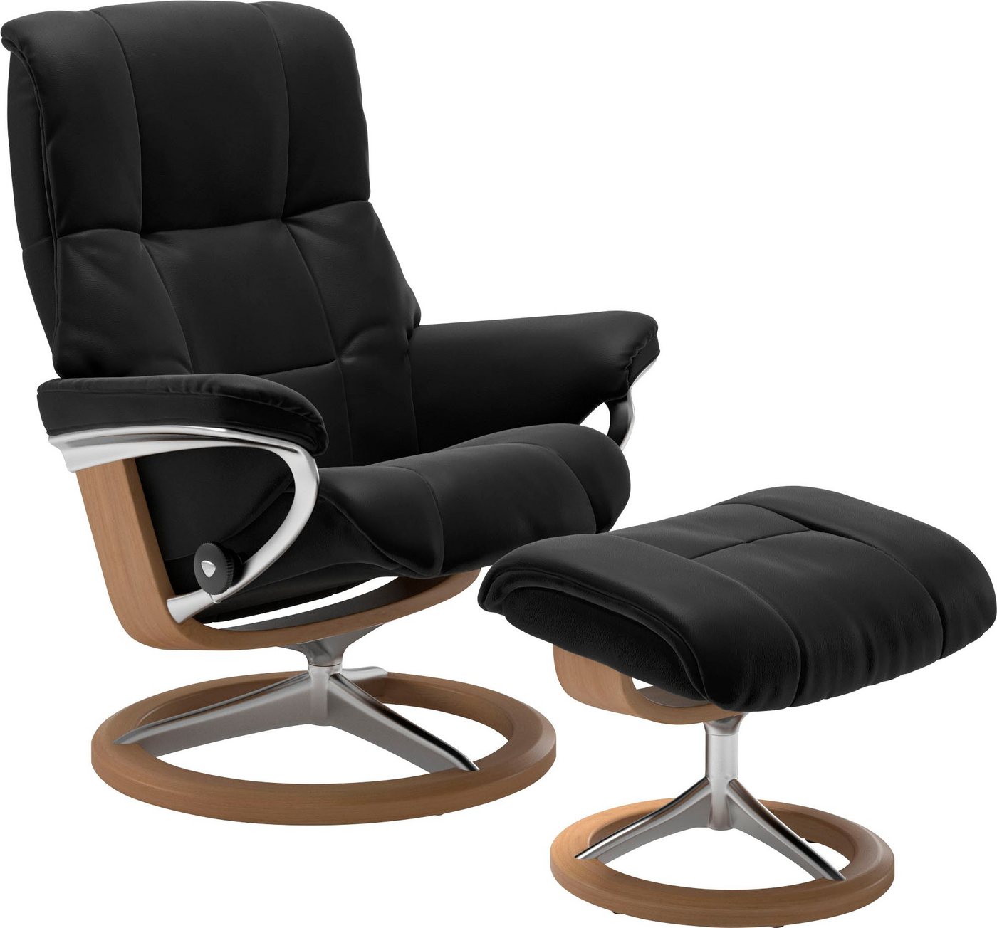 Stressless® Relaxsessel Mayfair (Set, Relaxsessel mit Hocker), mit Hocker, mit Signature Base, Größe S, M & L, Gestell Eiche von Stressless®