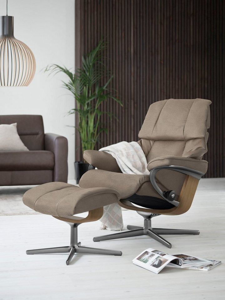 Stressless® Relaxsessel Reno, mit Cross Base, Größe S, M & L, Holzakzent Eiche von Stressless®