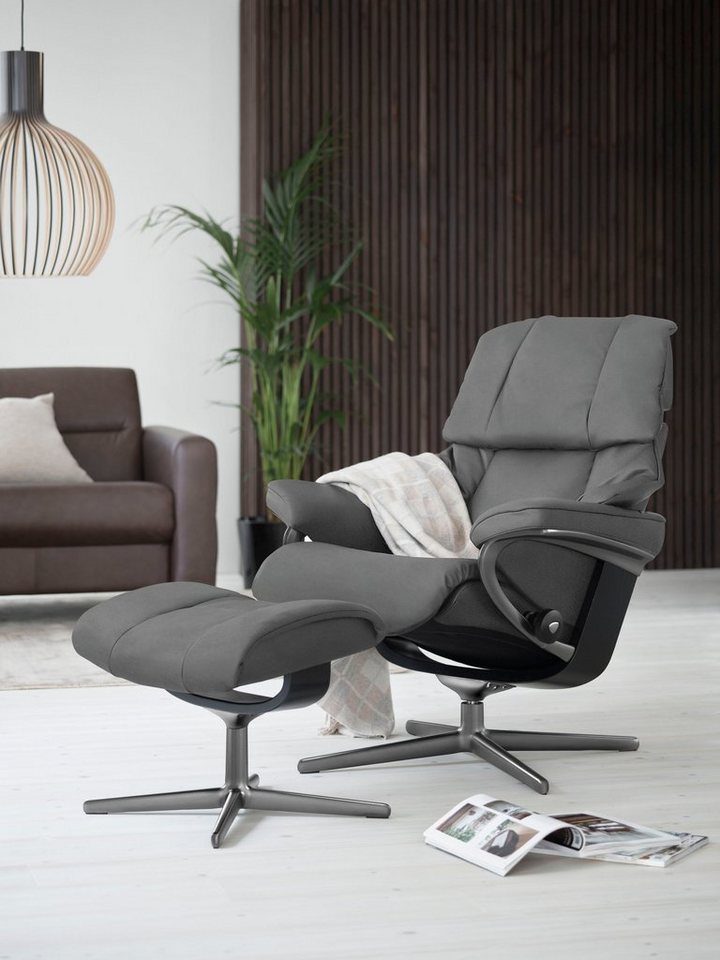 Stressless® Relaxsessel Reno, mit Cross Base, Größe S, M & L, Holzakzent Schwarz von Stressless®