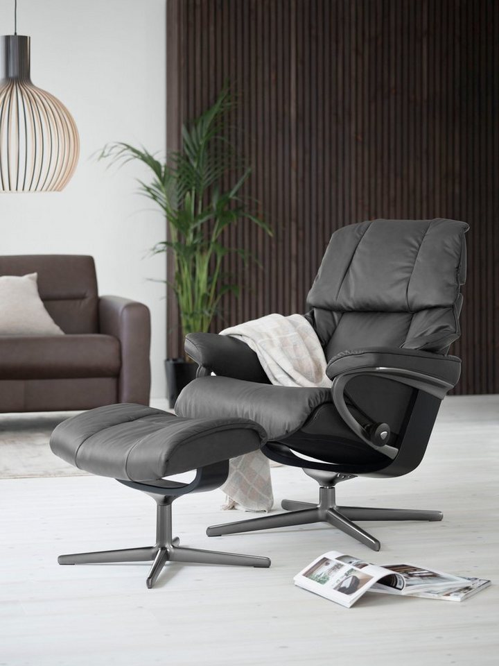 Stressless® Relaxsessel Reno, mit Cross Base, Größe S, M & L, Holzakzent Schwarz von Stressless®