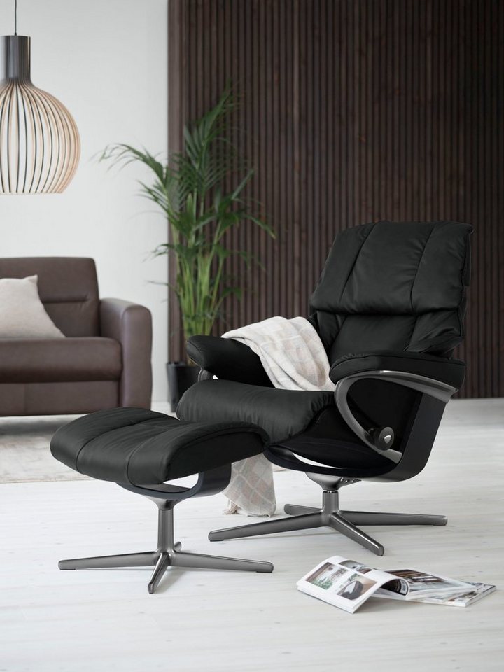 Stressless® Relaxsessel Reno, mit Cross Base, Größe S, M & L, Holzakzent Schwarz von Stressless®