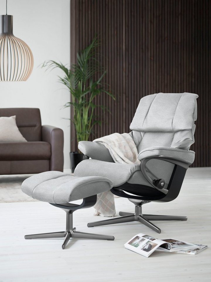 Stressless® Relaxsessel Reno, mit Cross Base, Größe S, M & L, Holzakzent Schwarz von Stressless®