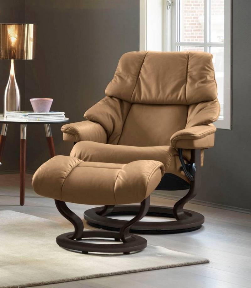 Stressless® Relaxsessel Reno (Set, Relaxsessel mit Hocker), mit Hocker, mit Classic Base, Größe S, M & L, Gestell Wenge von Stressless®