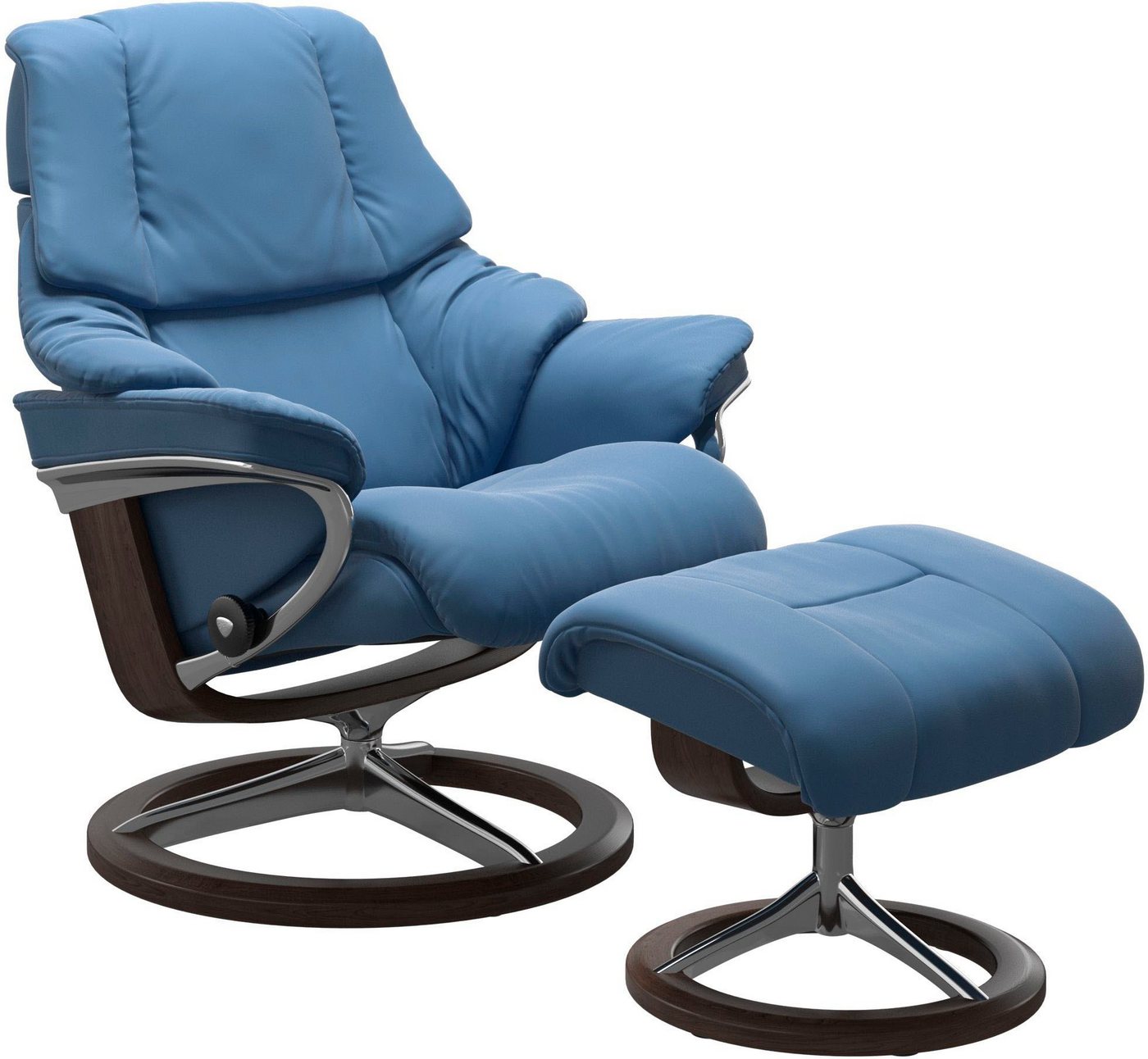 Stressless® Relaxsessel Reno (Set, Relaxsessel mit Hocker), mit Hocker, mit Signature Base, Größe S, M & L, Gestell Wenge von Stressless®