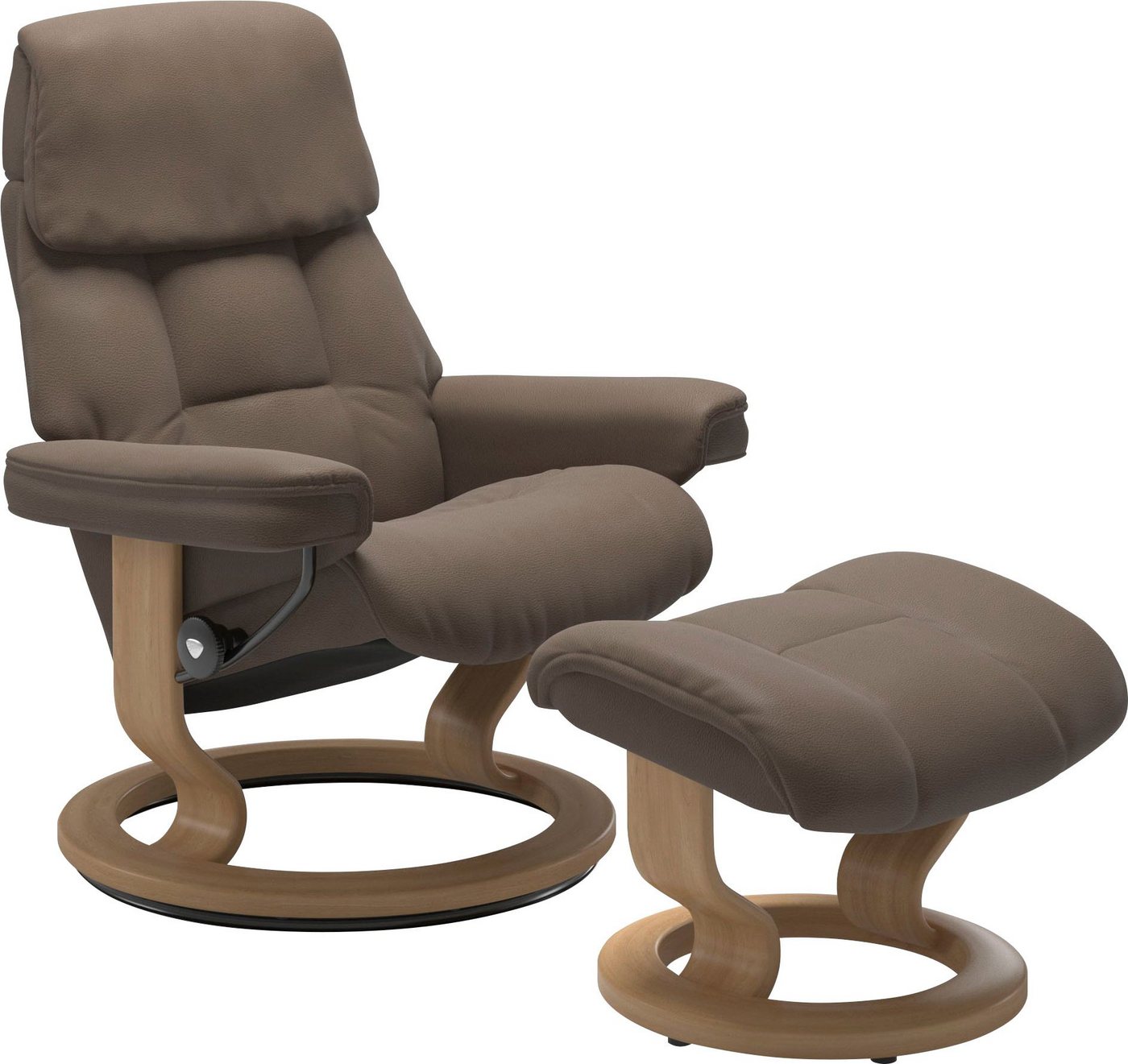 Stressless® Relaxsessel Ruby (Set), mit Classic Base, Größe L, Gestell Eiche, Wenge, Braun & Schwarz von Stressless®