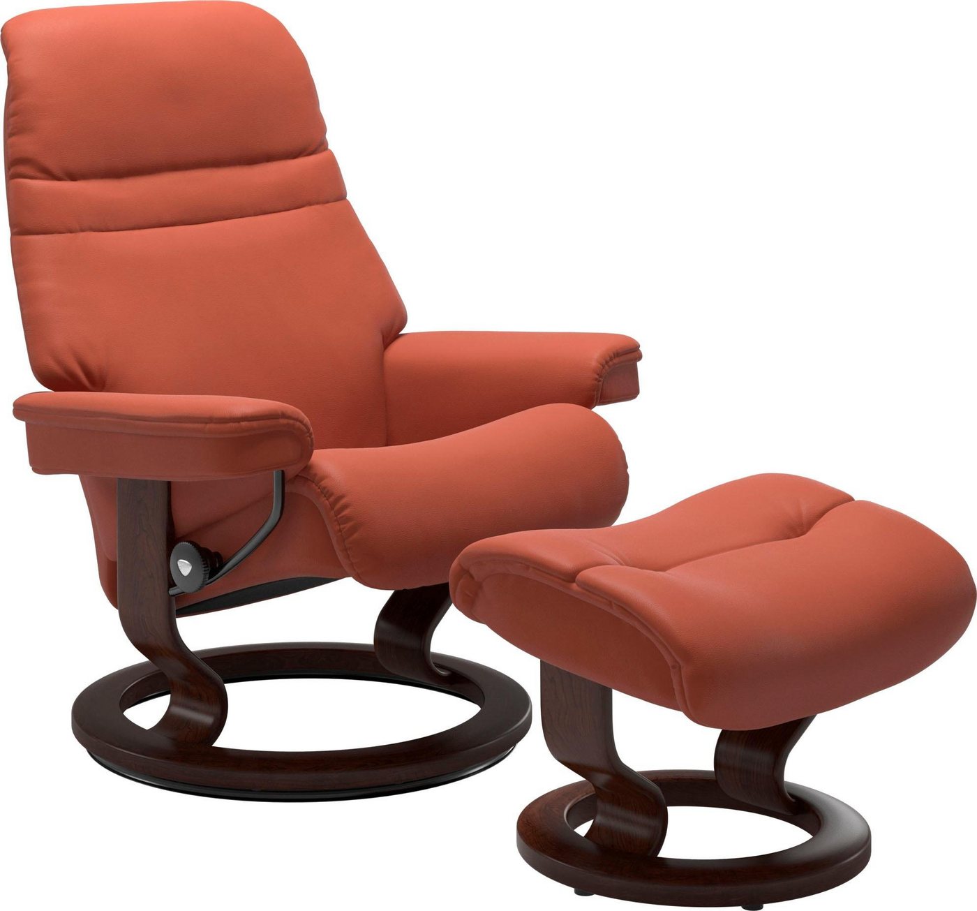 Stressless® Relaxsessel Sunrise (Set, Relaxsessel mit Hocker), mit Classic Base, Größe L, Gestell Braun von Stressless®