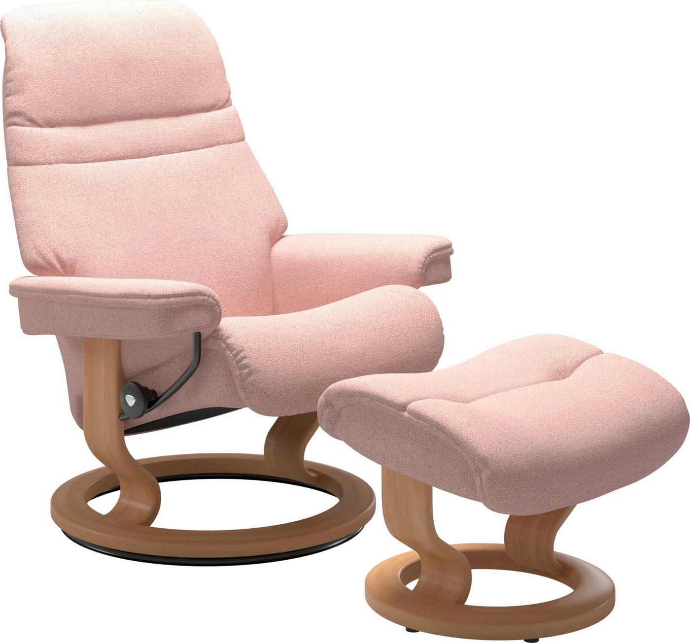 Stressless® Relaxsessel Sunrise (Set, Relaxsessel mit Hocker), mit Classic Base, Größe L, Gestell Eiche von Stressless®