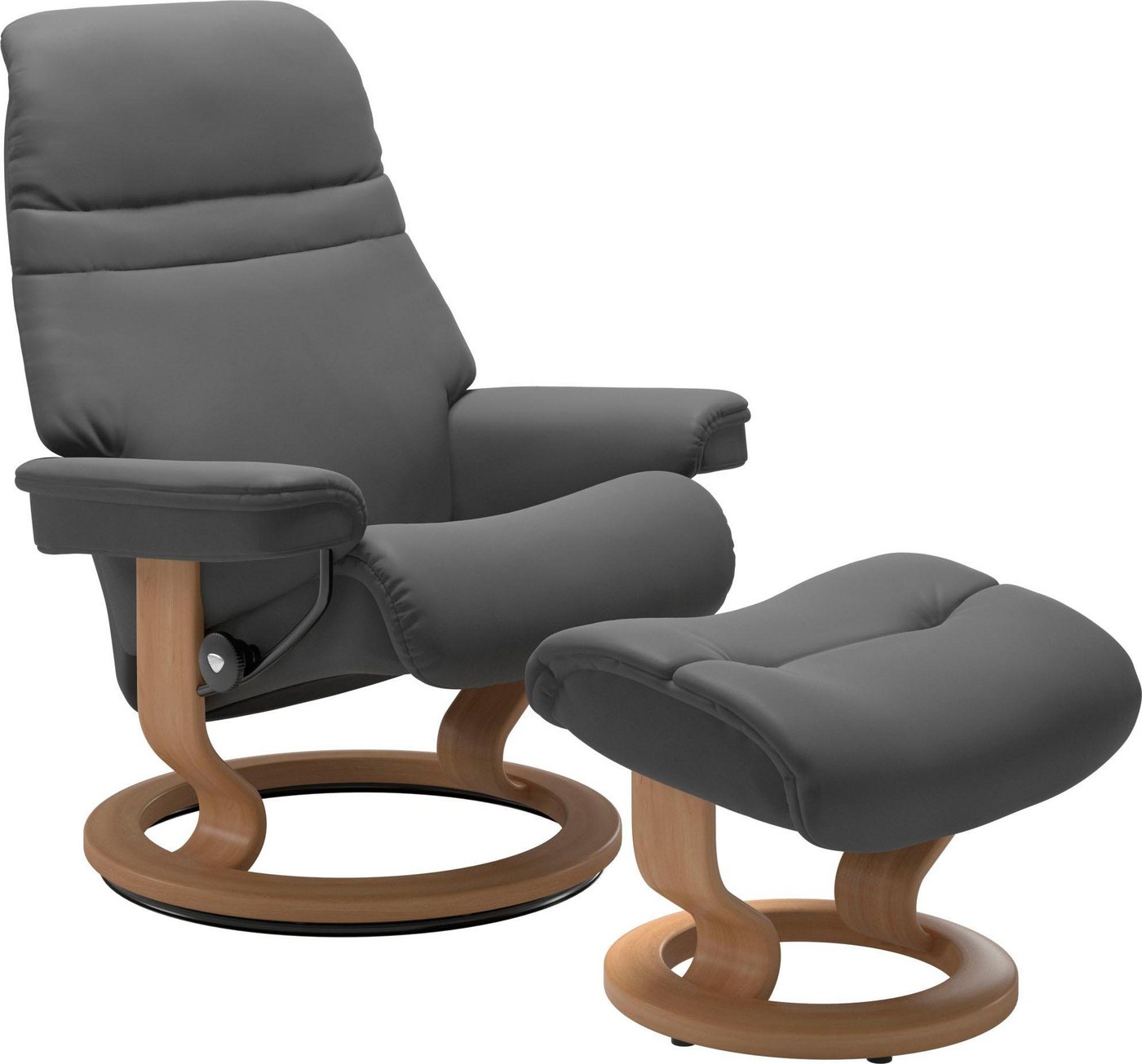 Stressless® Relaxsessel Sunrise (Set, Relaxsessel mit Hocker), mit Classic Base, Größe L, Gestell Eiche von Stressless®