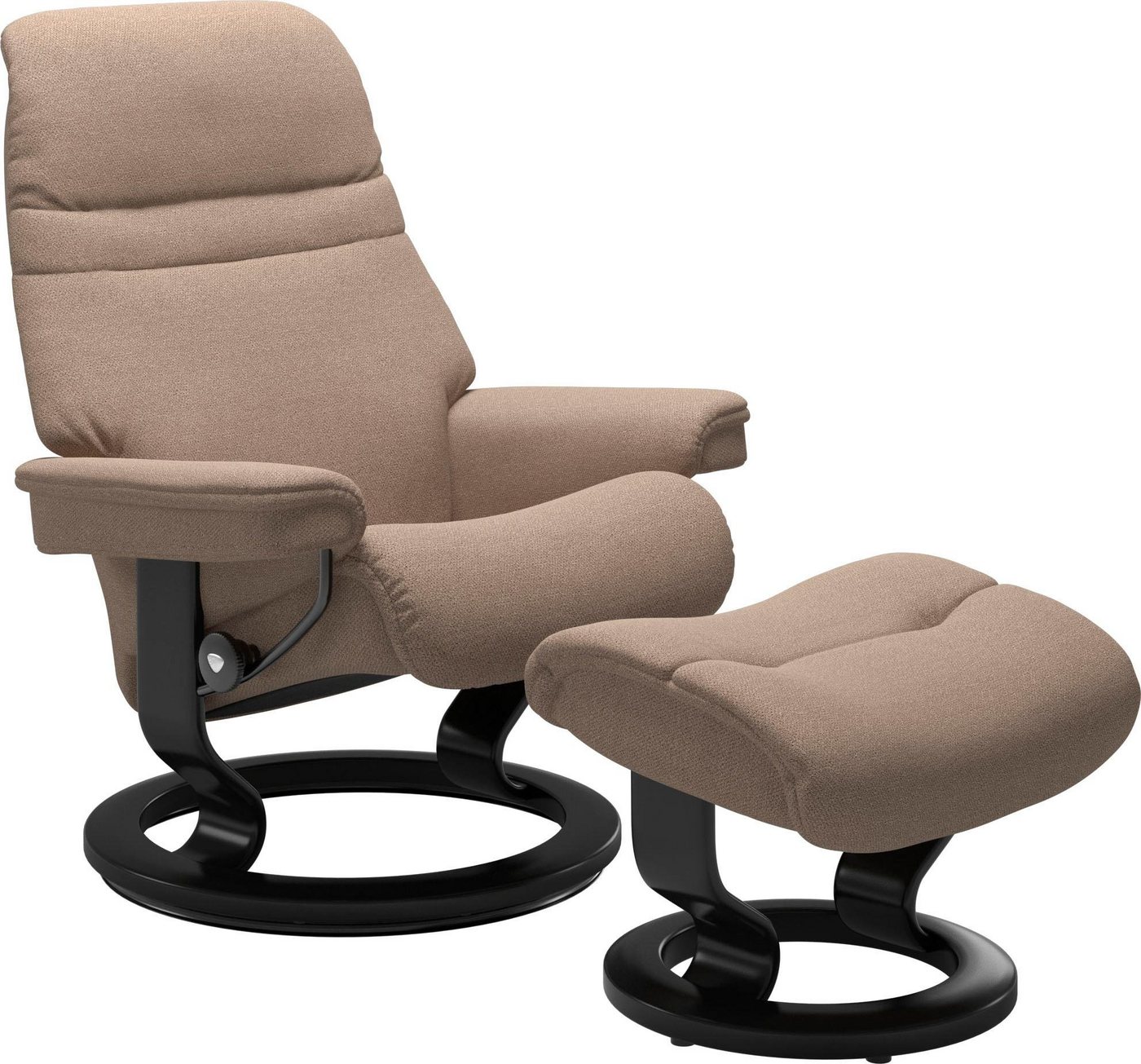 Stressless® Relaxsessel Sunrise (Set, Relaxsessel mit Hocker), mit Classic Base, Größe L, Gestell Schwarz von Stressless®