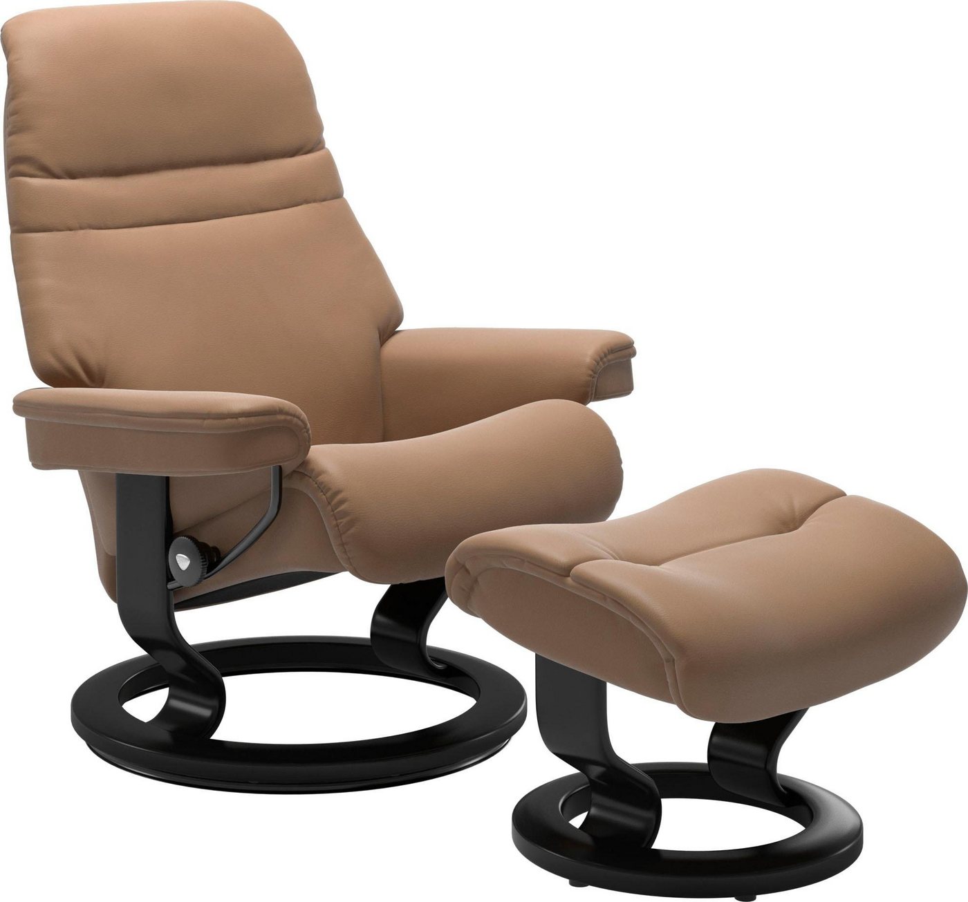 Stressless® Relaxsessel Sunrise (Set, Relaxsessel mit Hocker), mit Classic Base, Größe L, Gestell Schwarz von Stressless®