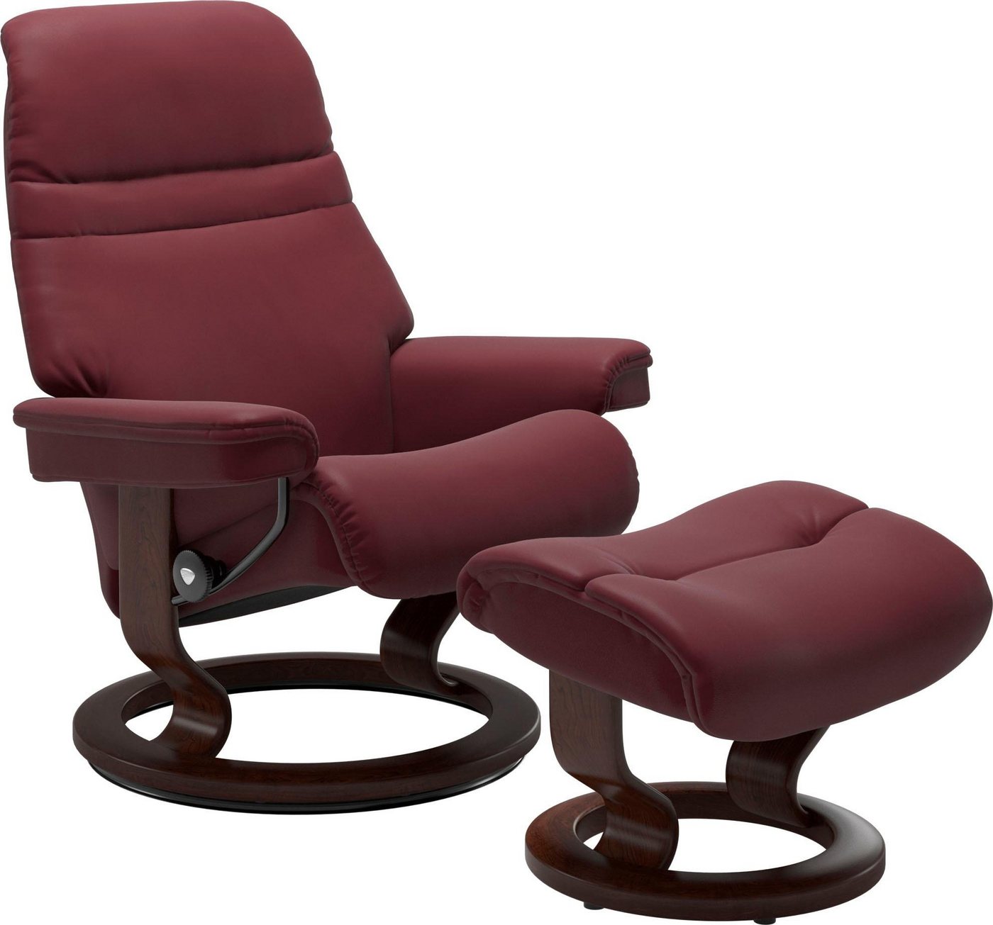 Stressless® Relaxsessel Sunrise (Set, Relaxsessel mit Hocker), mit Classic Base, Größe M, Gestell Braun von Stressless®