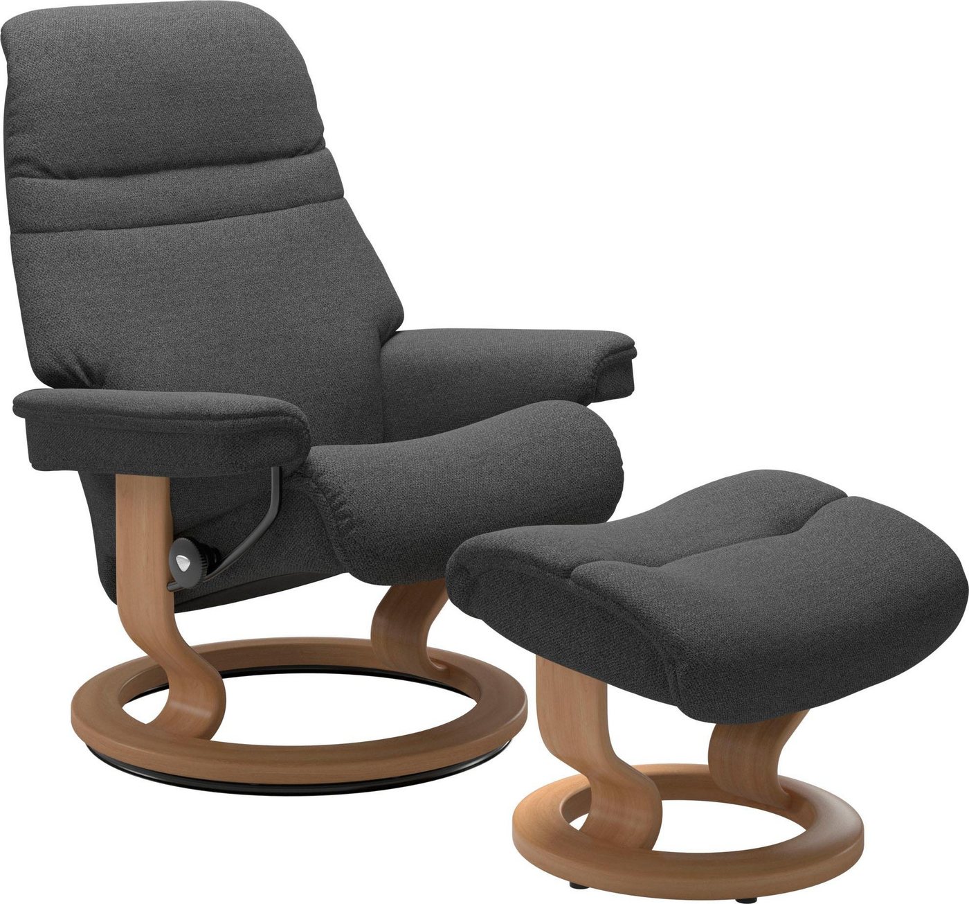 Stressless® Relaxsessel Sunrise (Set, Relaxsessel mit Hocker), mit Classic Base, Größe M, Gestell Eiche von Stressless®