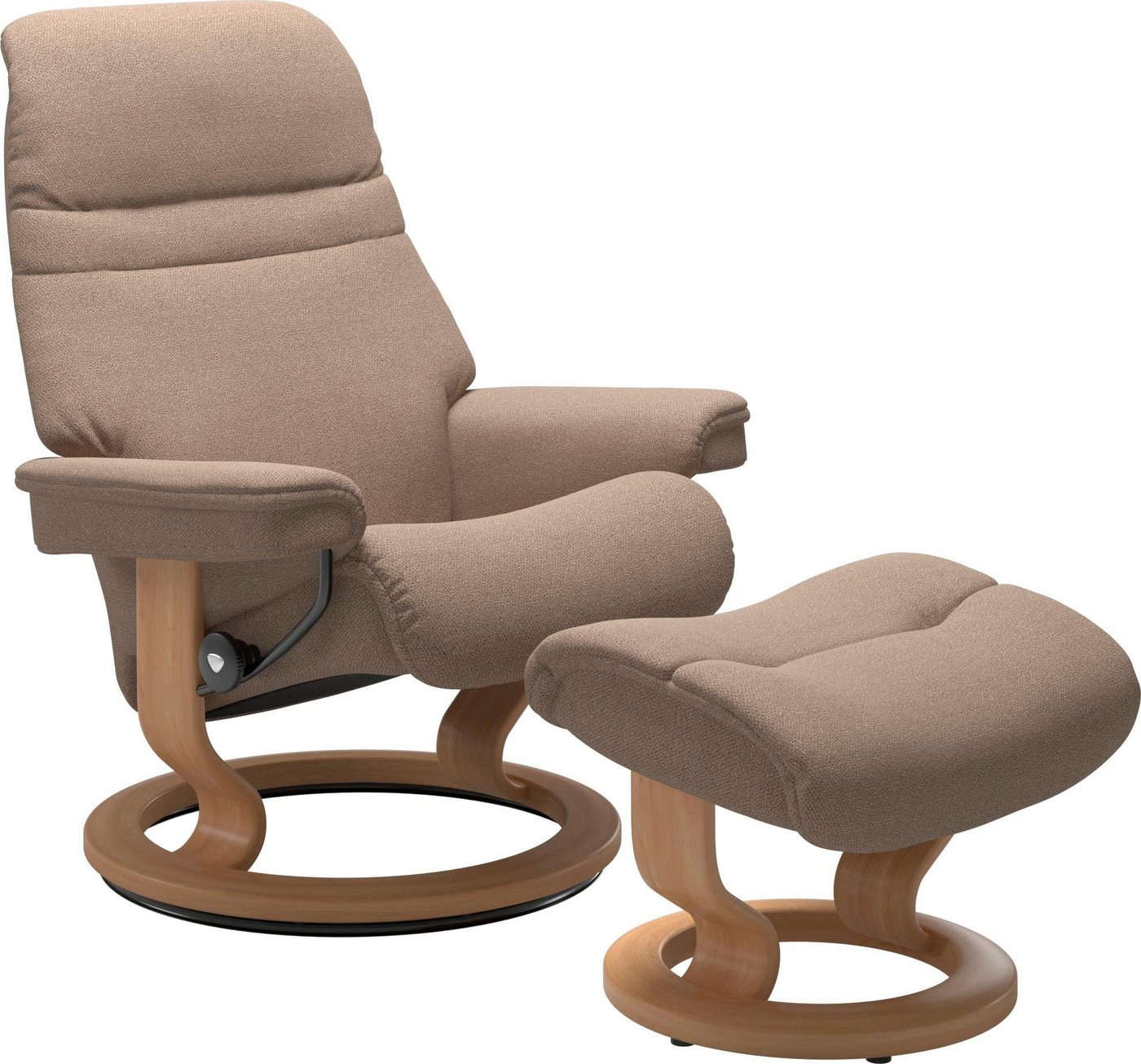 Stressless® Relaxsessel Sunrise (Set, Relaxsessel mit Hocker), mit Classic Base, Größe S, Gestell Eiche von Stressless®