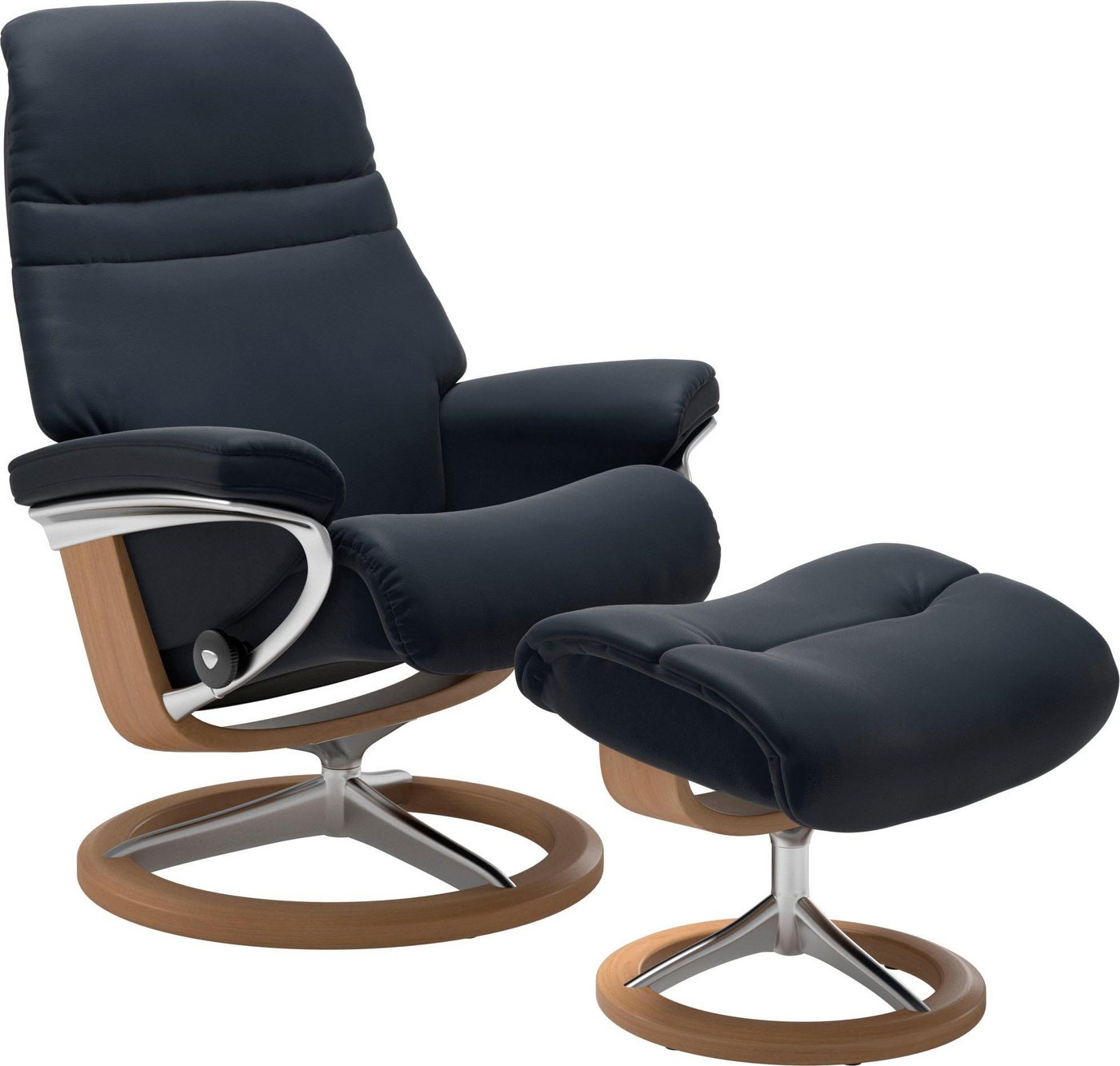 Stressless® Relaxsessel Sunrise (Set, Relaxsessel mit Hocker), mit Signature Base, Größe S, Gestell Eiche von Stressless®