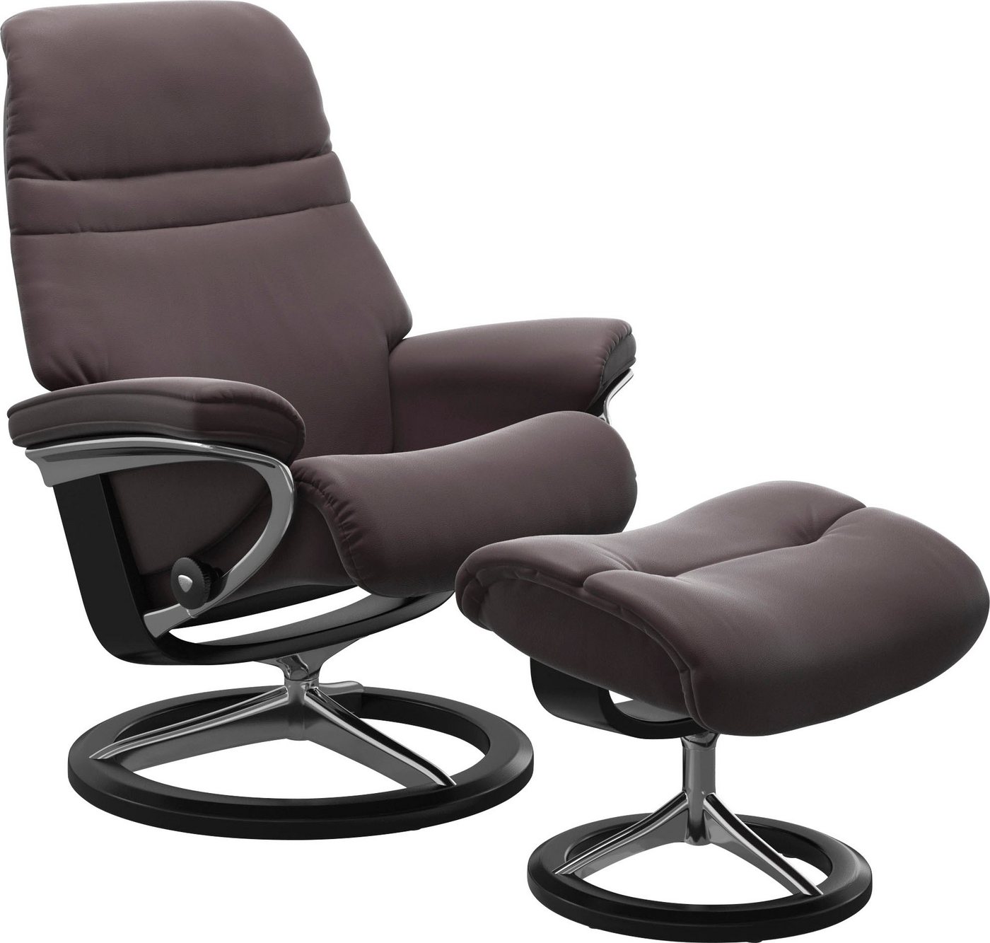 Stressless® Relaxsessel Sunrise (Set, Relaxsessel mit Hocker), mit Signature Base, Größe S, Gestell Schwarz von Stressless®