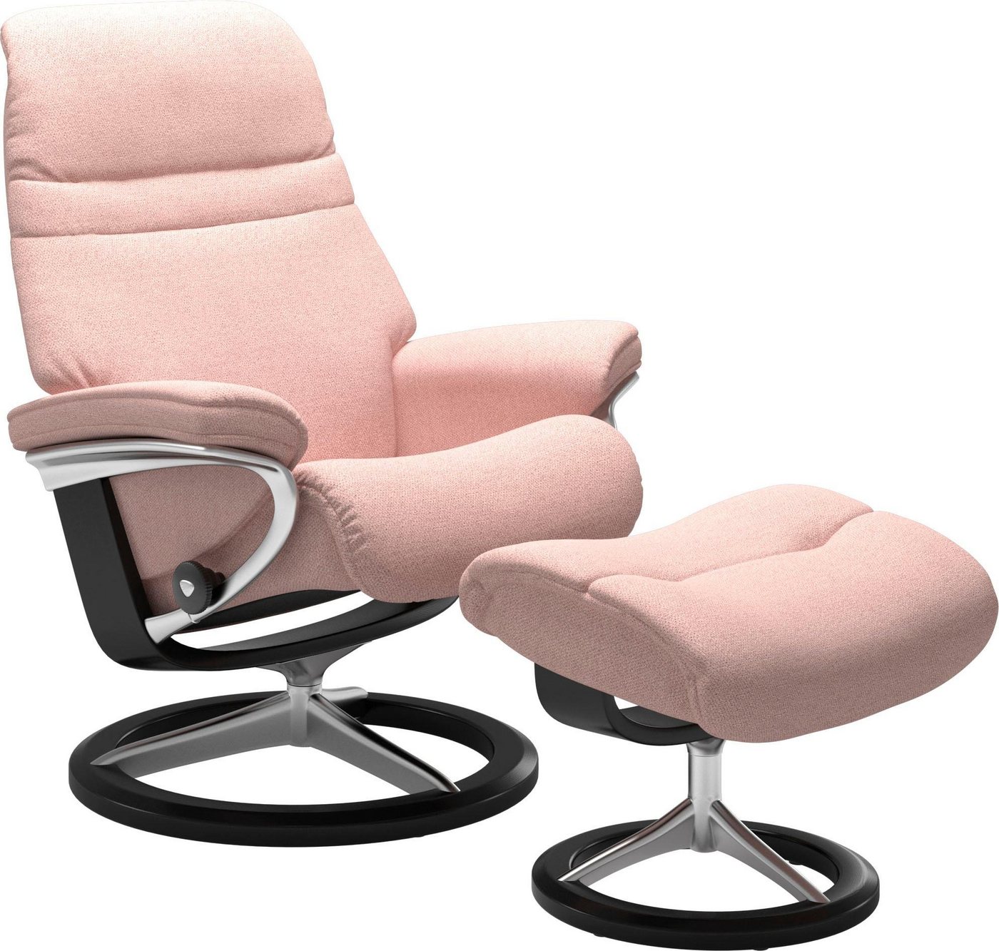 Stressless® Relaxsessel Sunrise (Set, Relaxsessel mit Hocker), mit Signature Base, Größe S, Gestell Schwarz von Stressless®