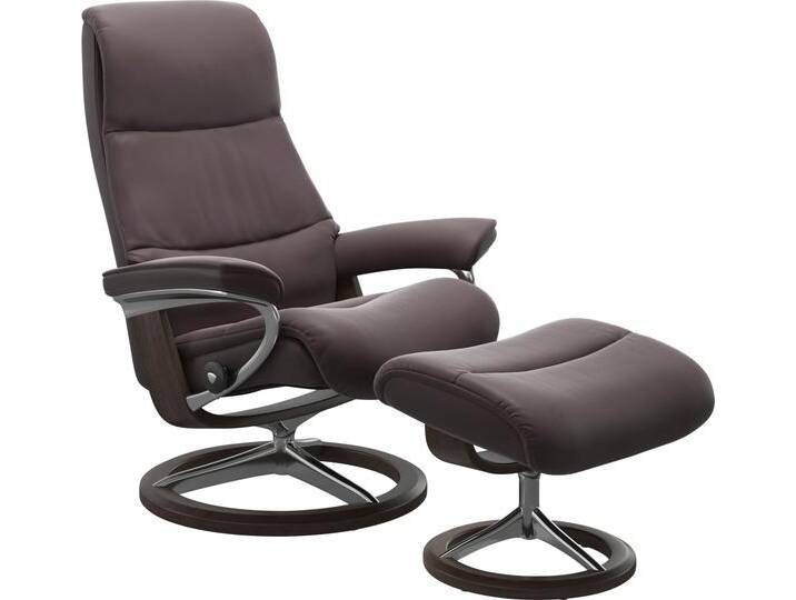 Fußhocker STRESSLESS View , rot (bordeaux paloma), B:57cm H:43cm T:47cm, Hocker, mit Signature Base,Gestell Wenge von Stressless