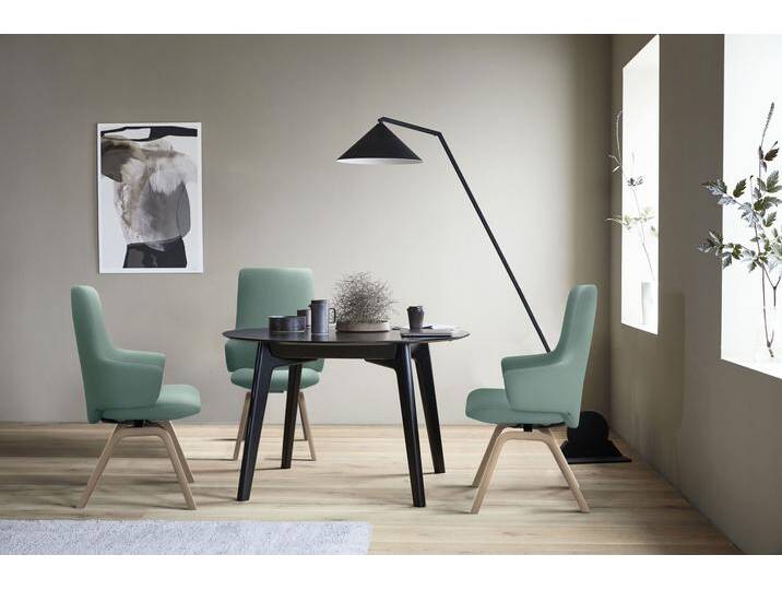 Polsterstuhl STRESSLESS Laurel , grün (aqua grün paloma, schwarz), B:58cm H:105cm T:60cm, Leder PALOMA: PALOMA ist ein durchgefärbtes Semianilin-Möbelleder mit natürlicher Narbung., Stühle, High Back mit Armlehne, Größe L, mit schräggestellten Beinen von Stressless